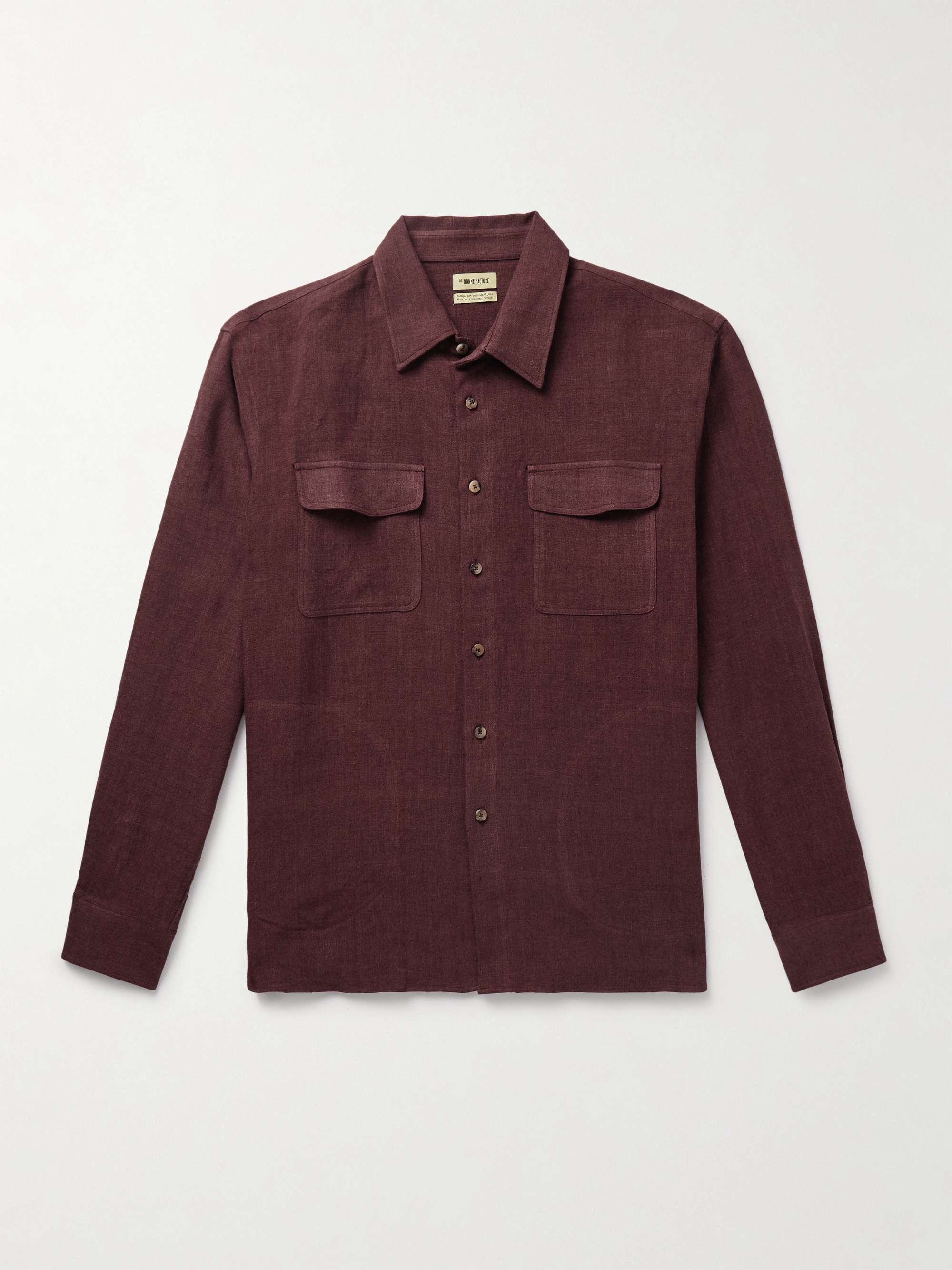 Linen and Wool-Blend Overshirt view