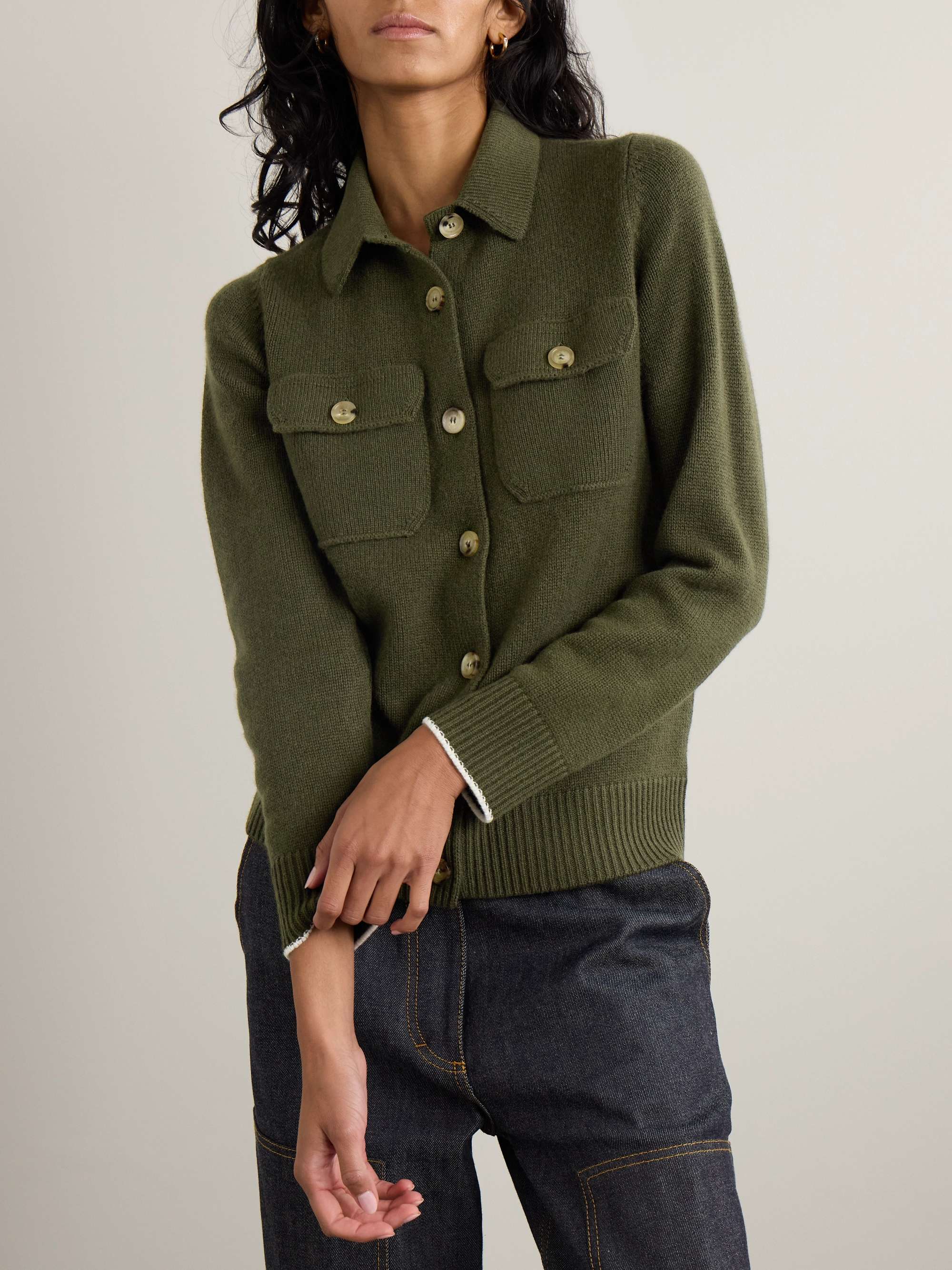 Sackville cashmere cardigan view