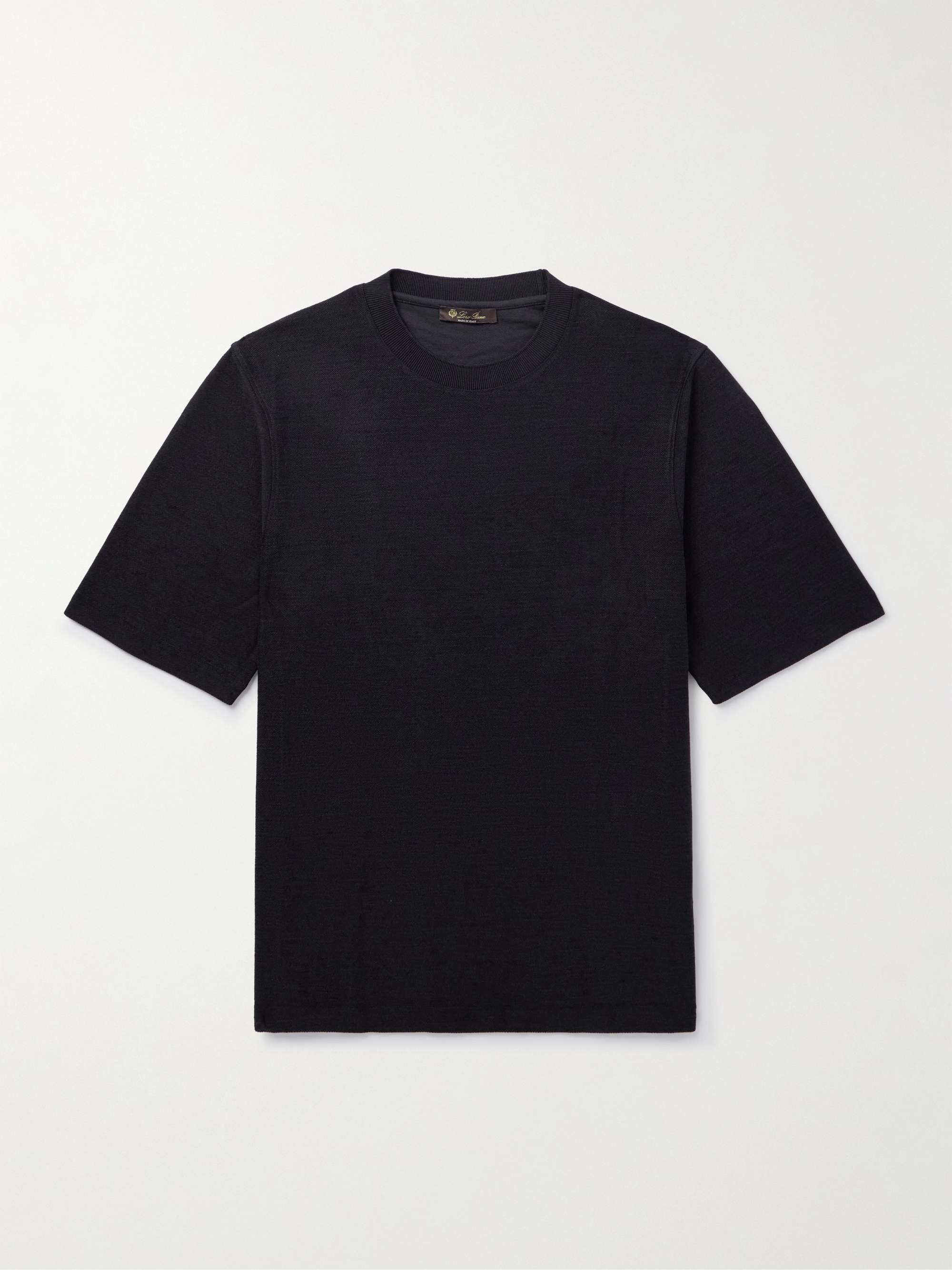 Quarna Oversized Knitted Silk, Cotton and Linen-Blend T-Shirt view