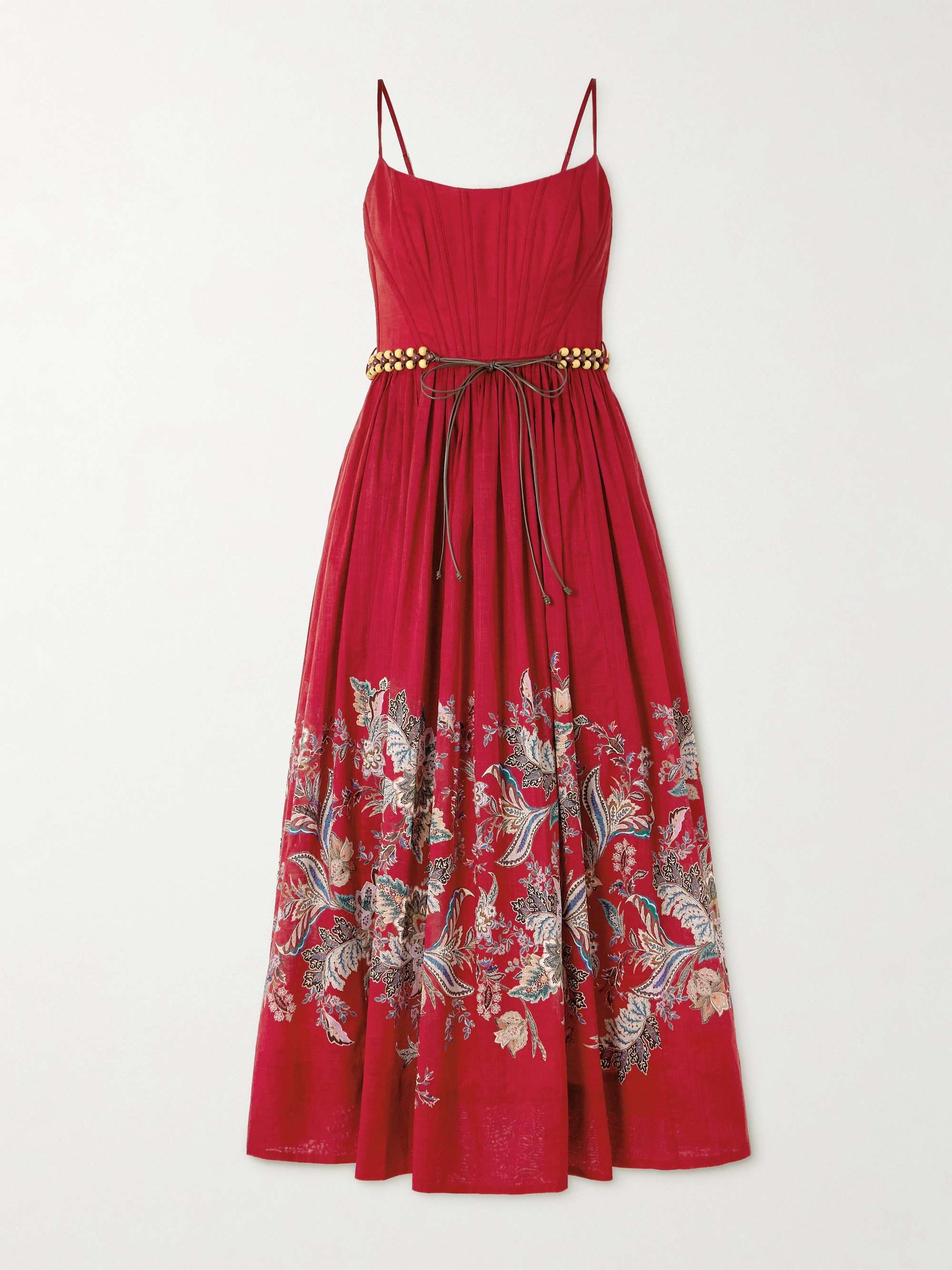 Rhiannon belted paisley-print cotton-voile midi dress view