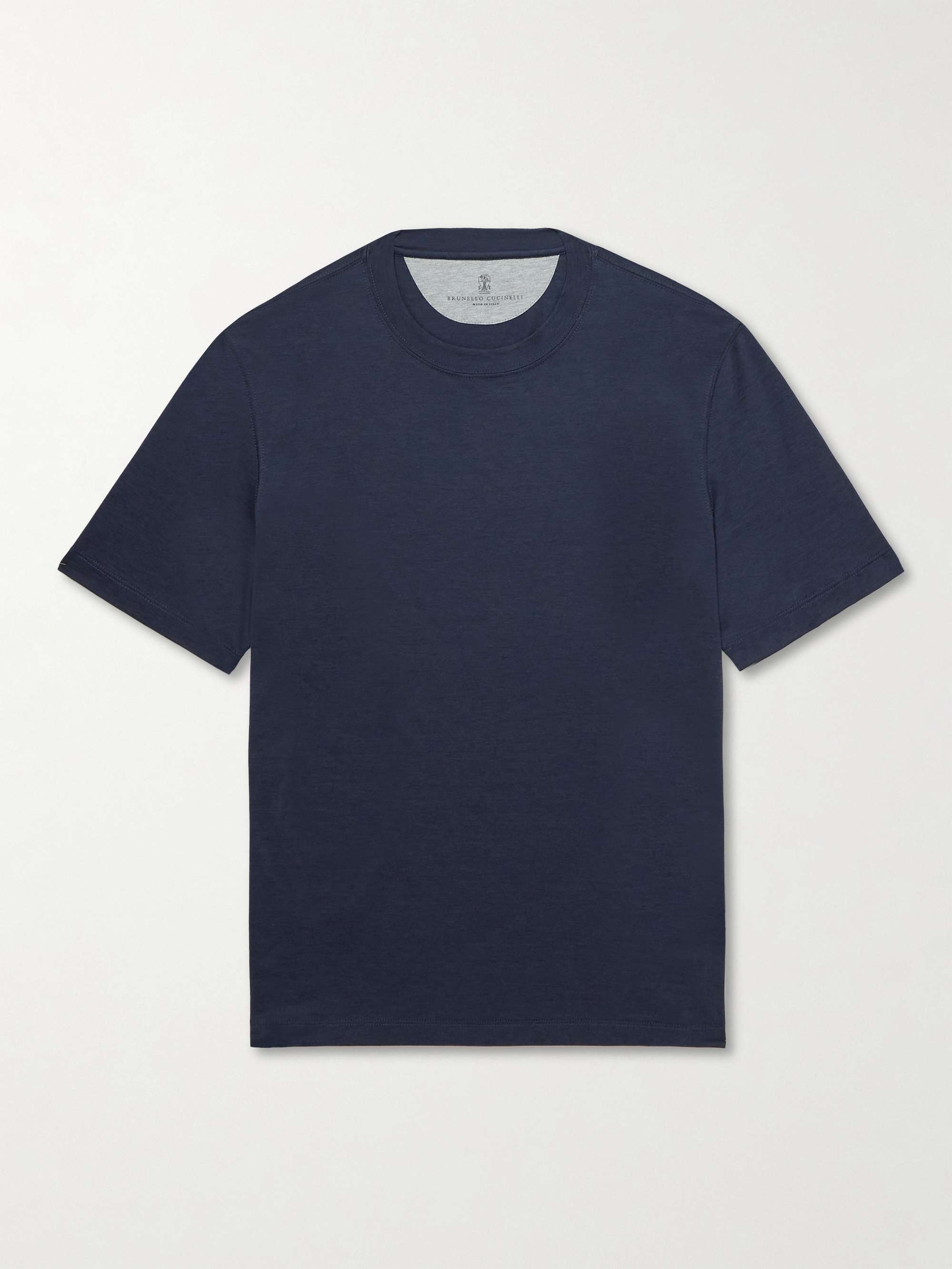 Silk and Cotton-Blend Jersey T-Shirt view