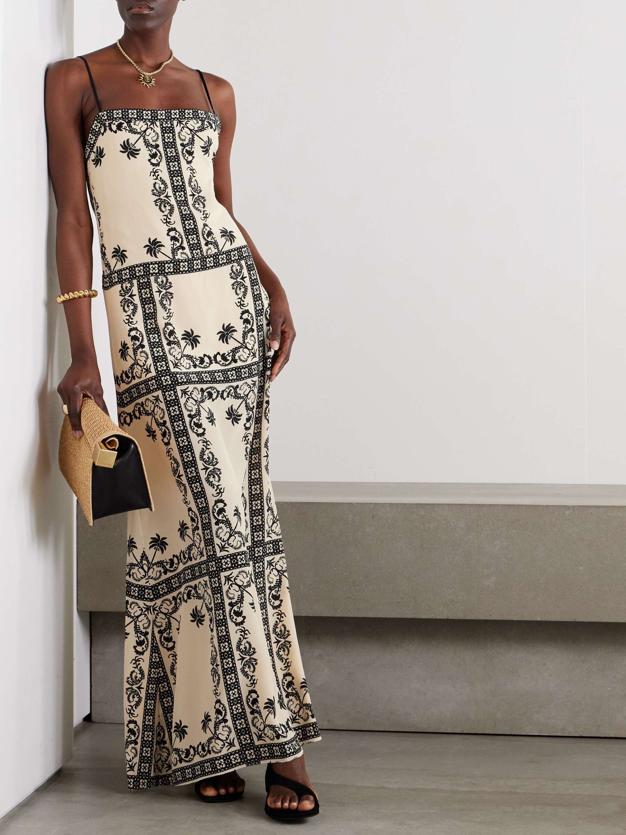 Reinvention Printed silk-crepe maxi dress view