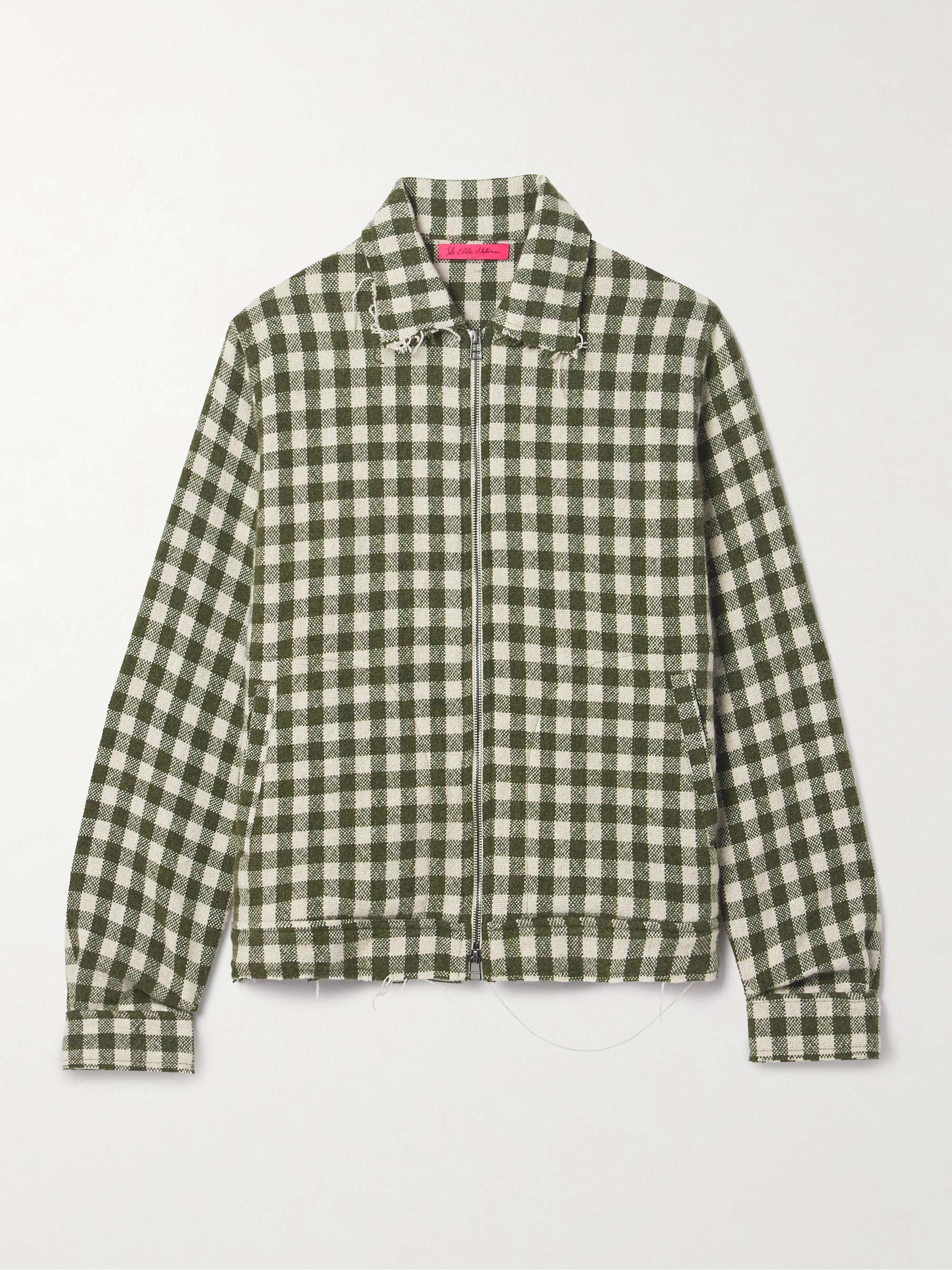 Decon gingham cashmere jacket view
