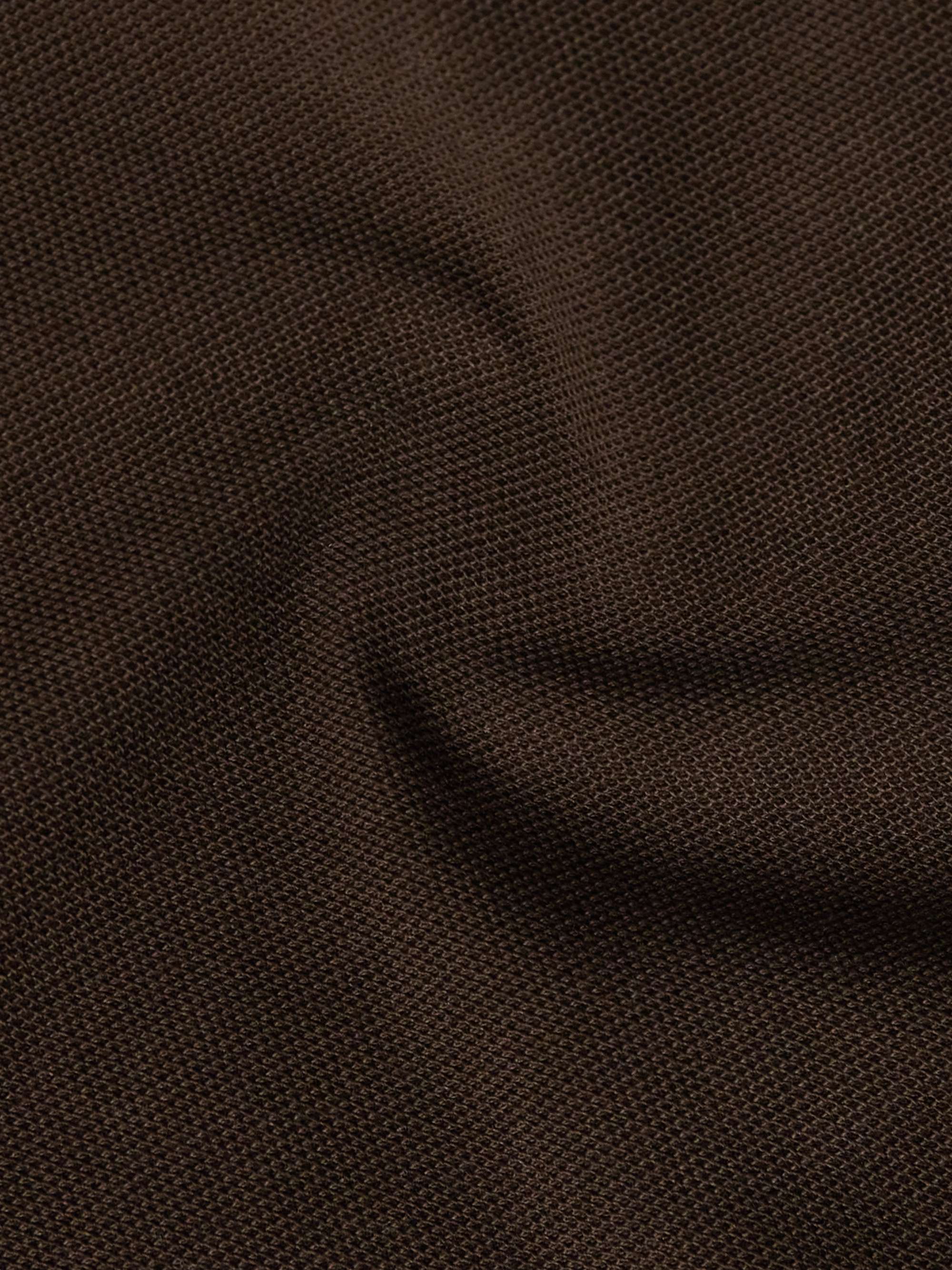 Slim-Fit Garment-Dyed Cotton-Piqué Polo Shirt view