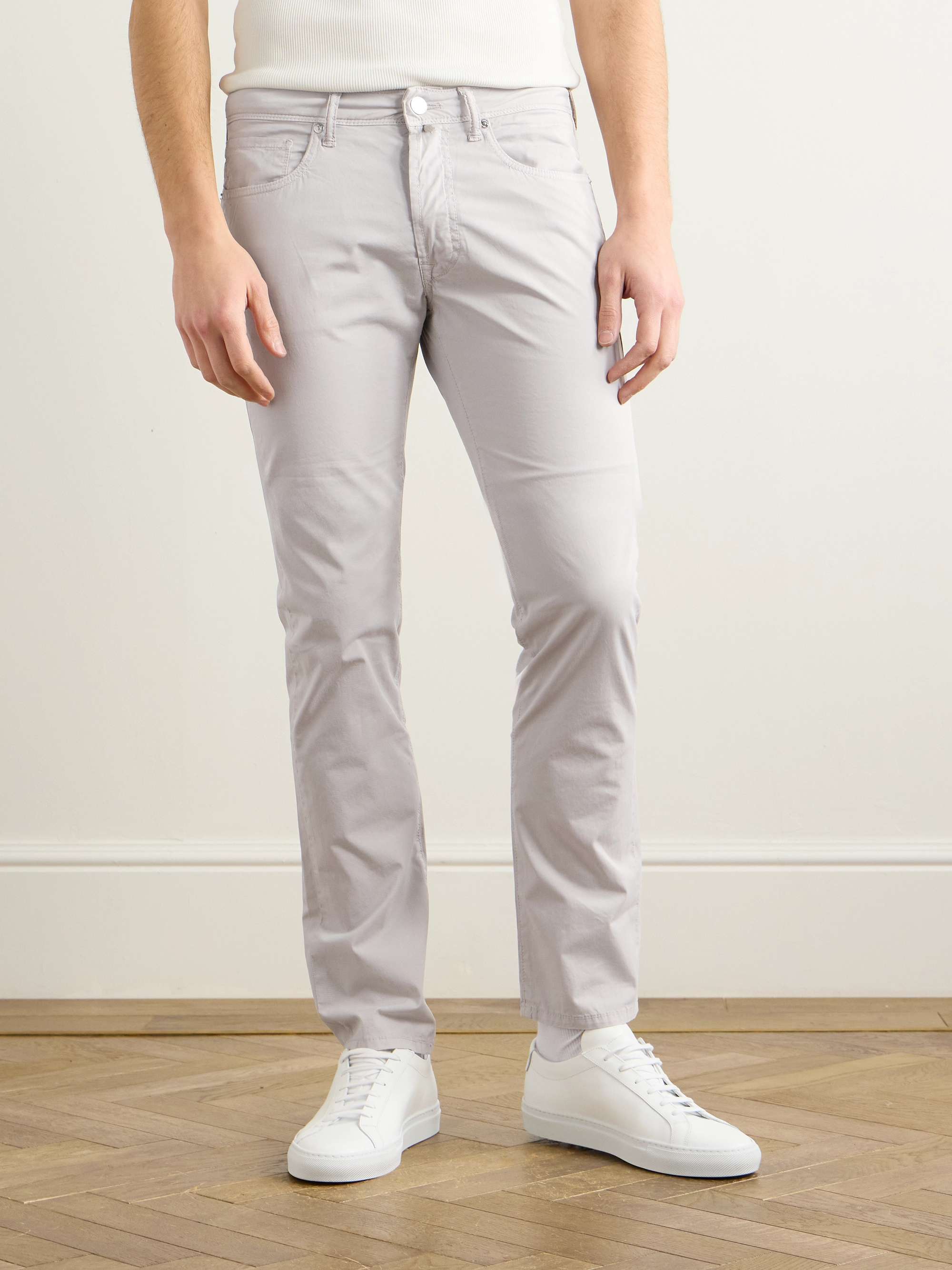 Blue Division Slim-Fit Stretch-Cotton Twill Trousers view