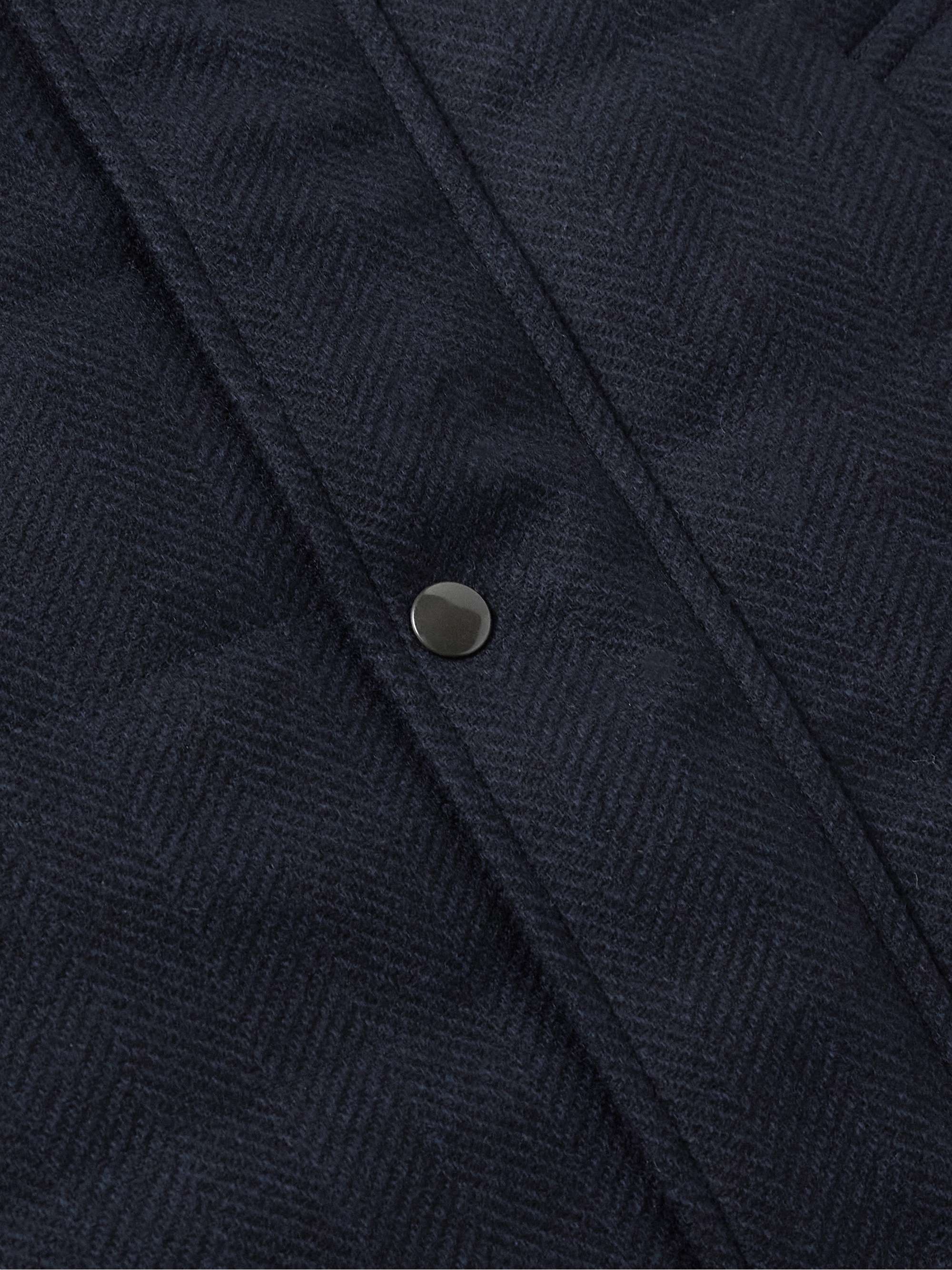 Slim-Fit Quilted Padded Herringbone Wool Gilet view
