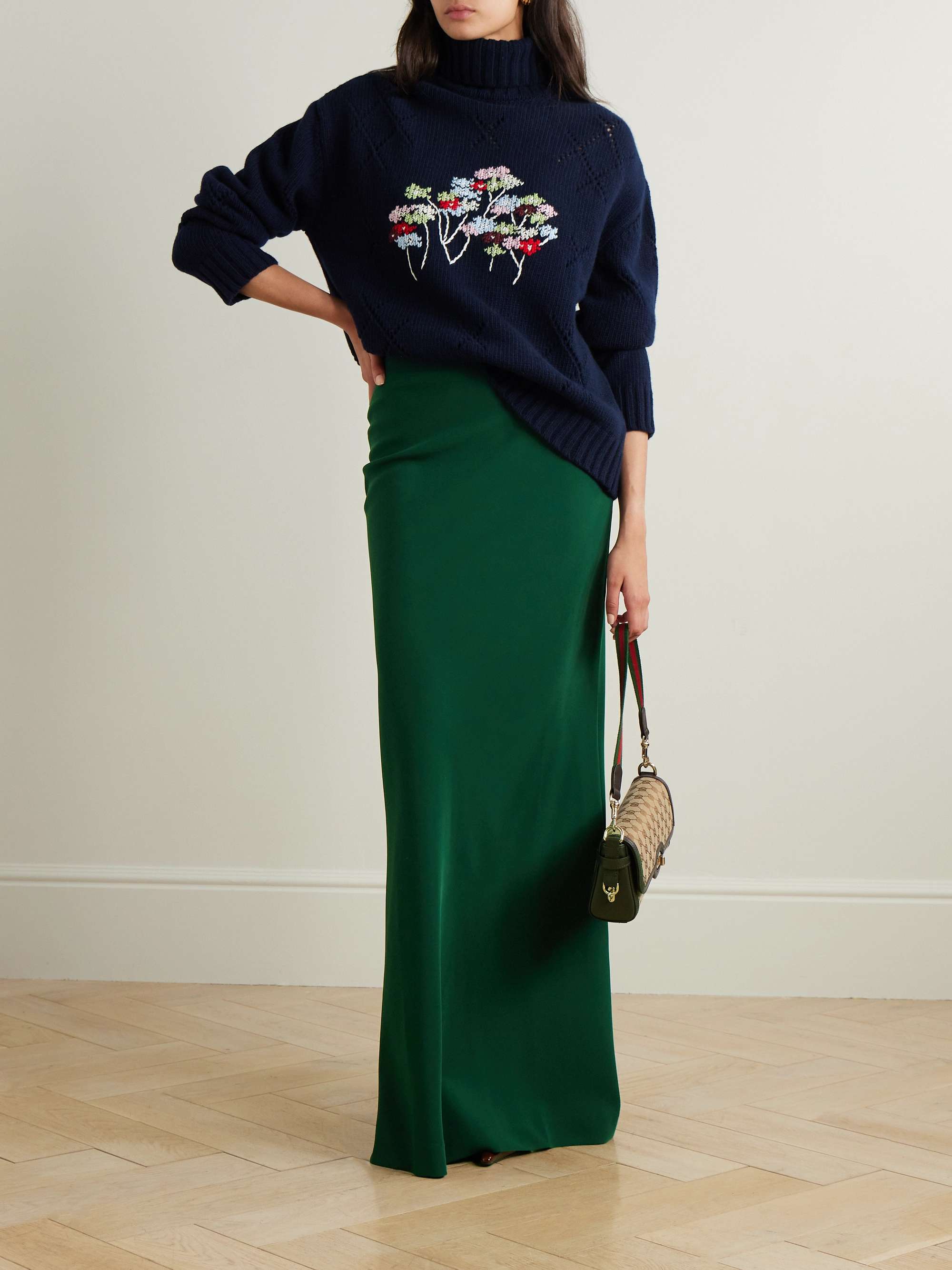 Jolene stretch-crepe maxi skirt view