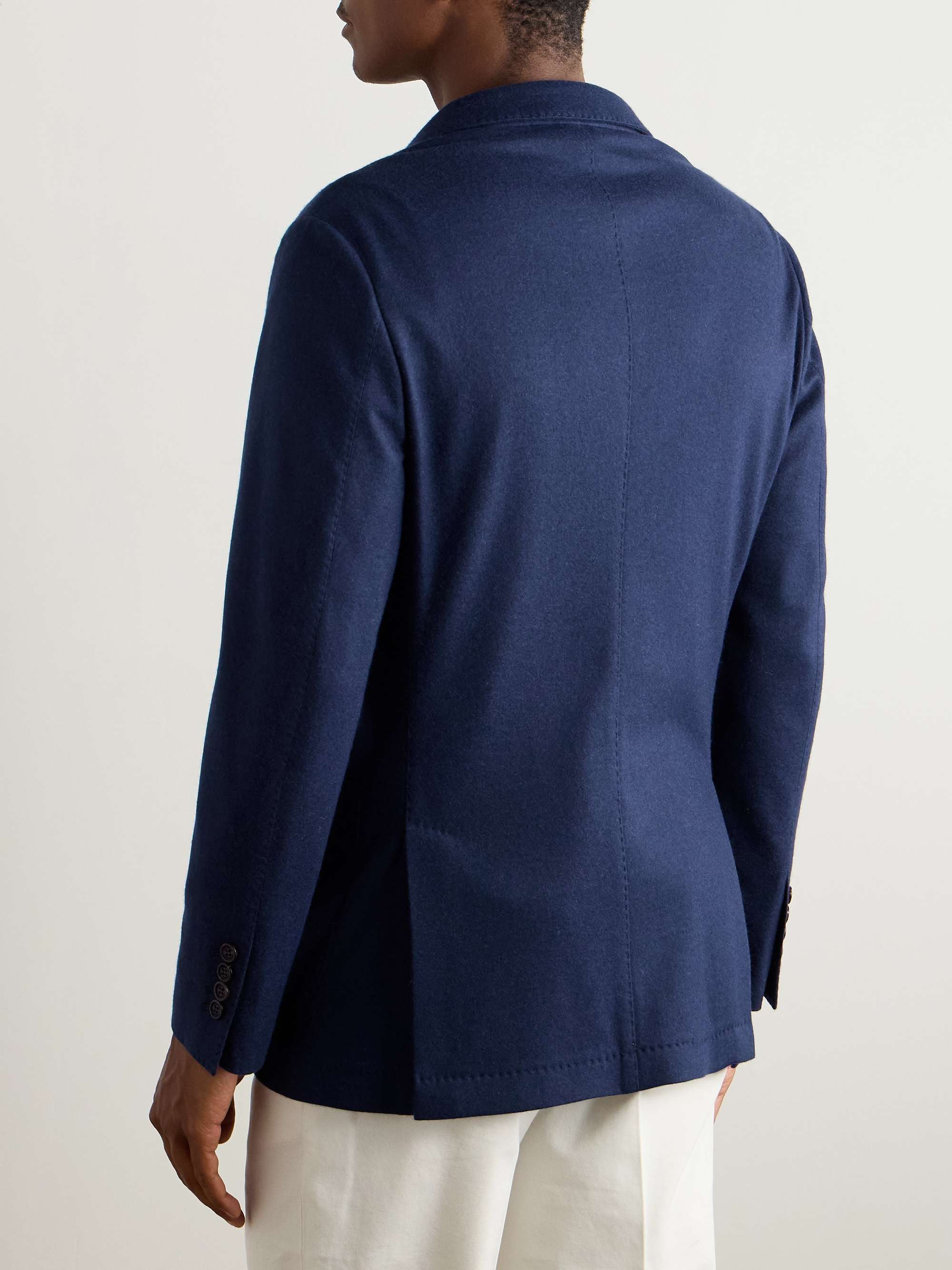 Unstructured Mélange Cashmere-Jersey Blazer view