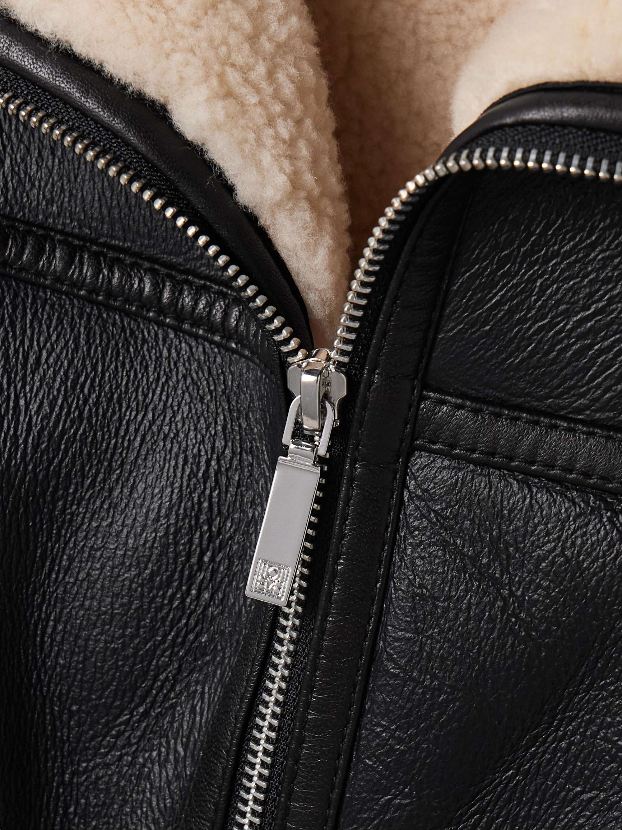 Two-tone shearling jacket view