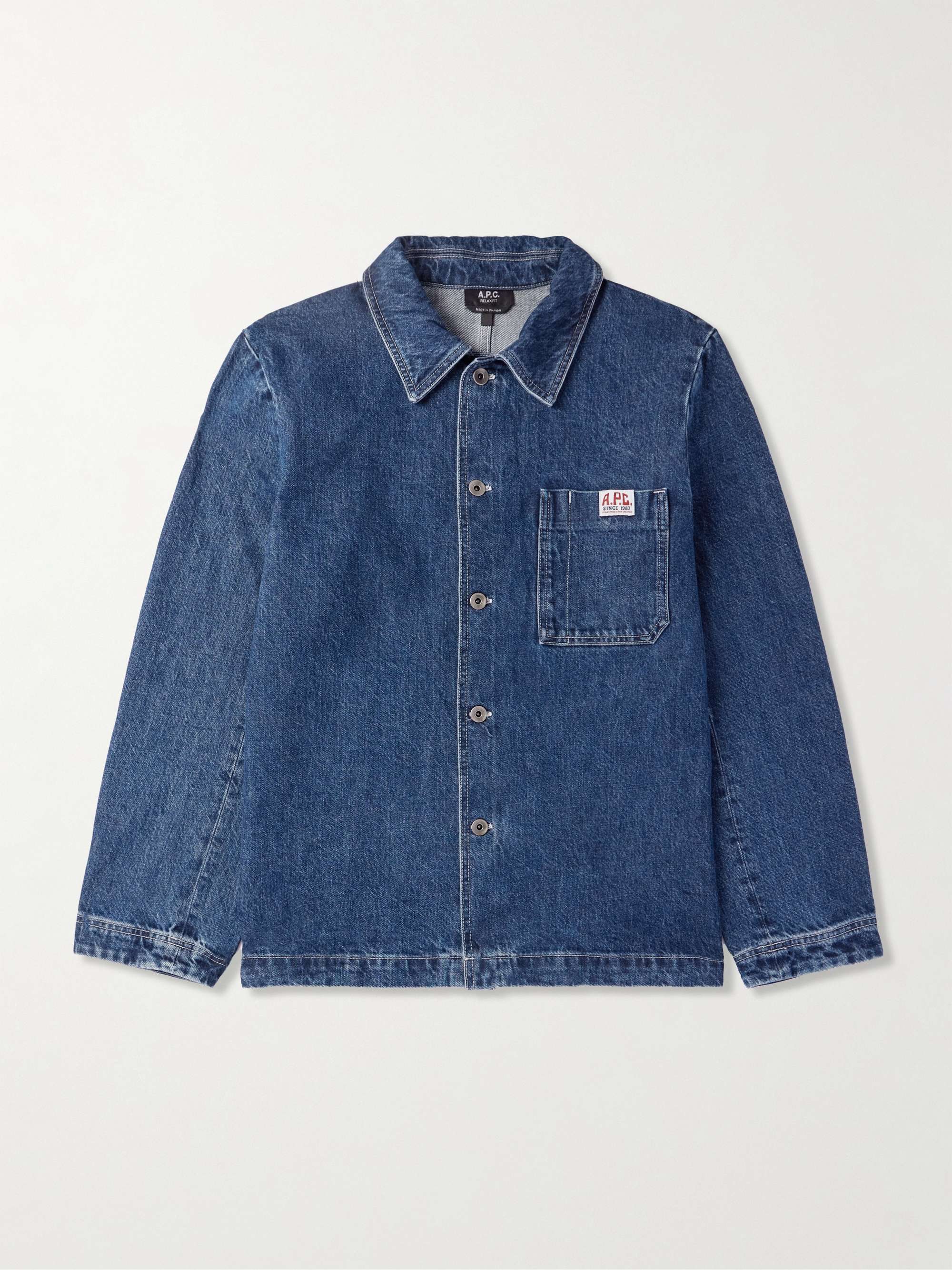 Ralph Logo-Appliquéd Organic Denim Jacket view