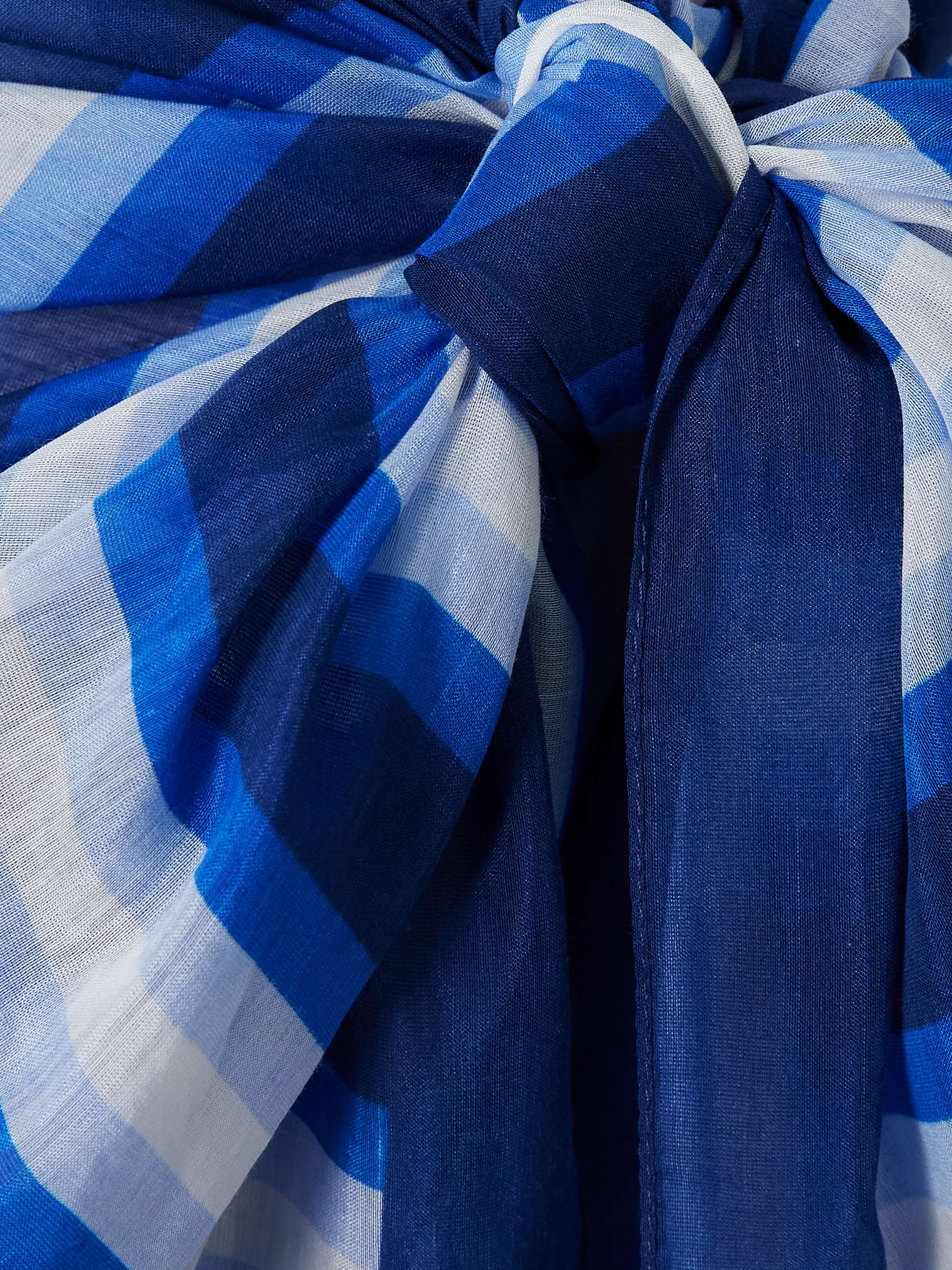 Striped cotton and silk-blend voile pareo view