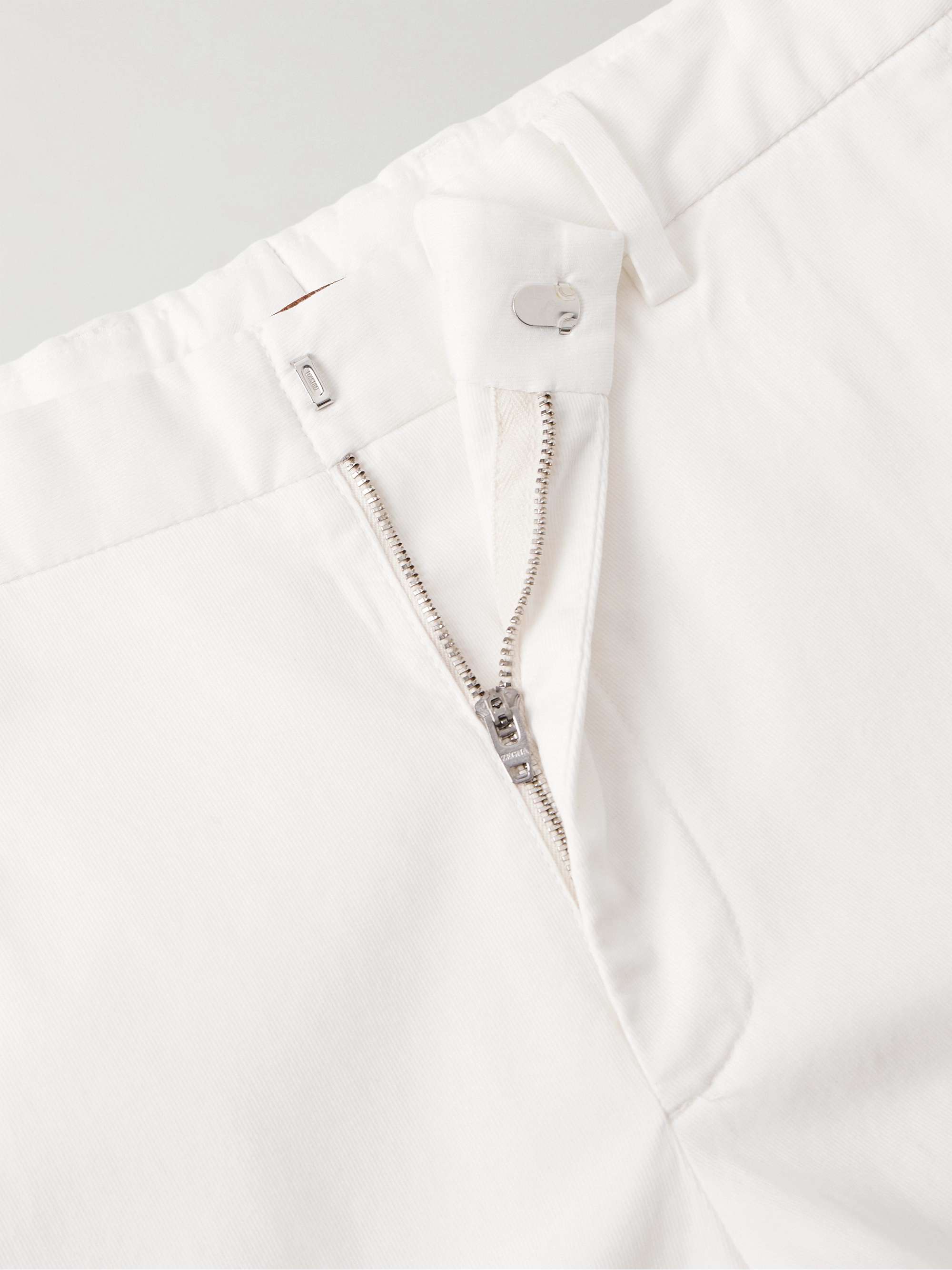Slim-Fit Straight-Leg Cotton-Twill Trousers view