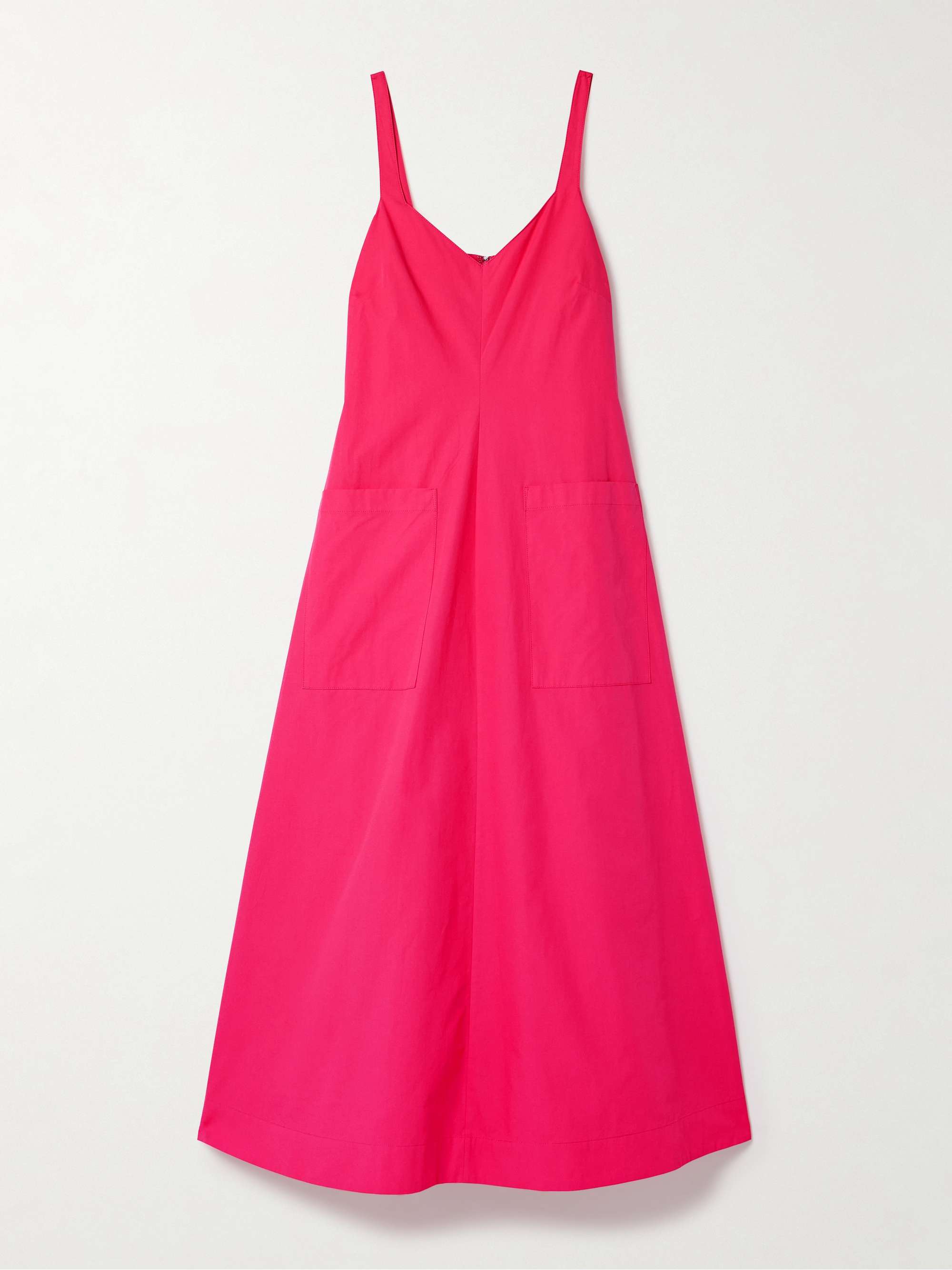 Pocktail cotton-poplin midi dress view