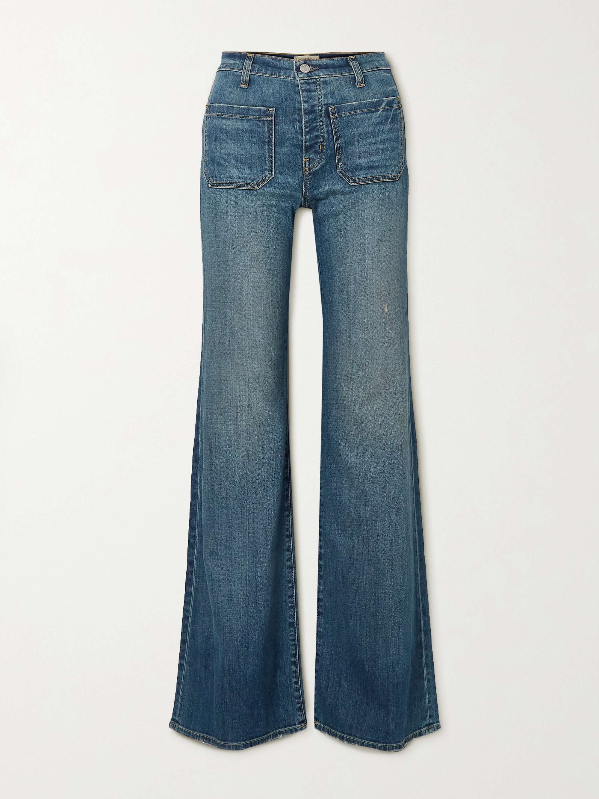Florence distressed high-rise flared jeans view