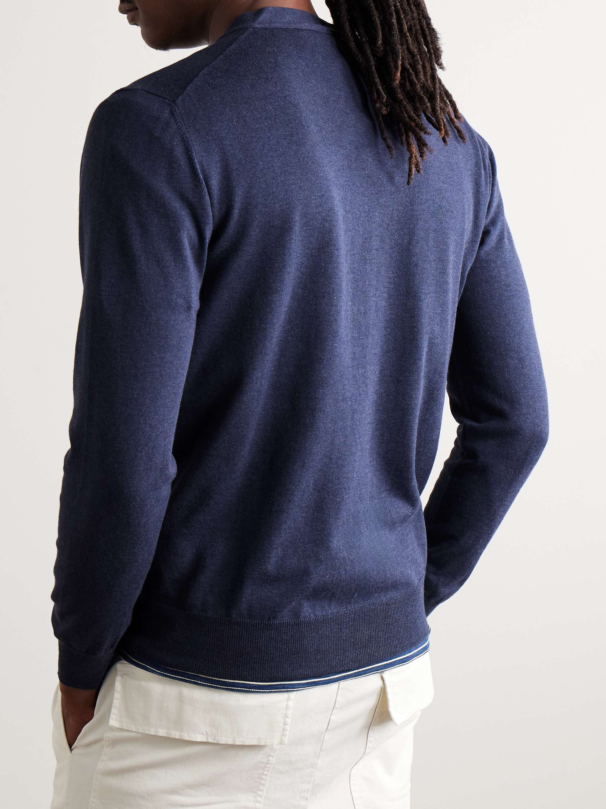 Slim-Fit Cotton Cardigan view