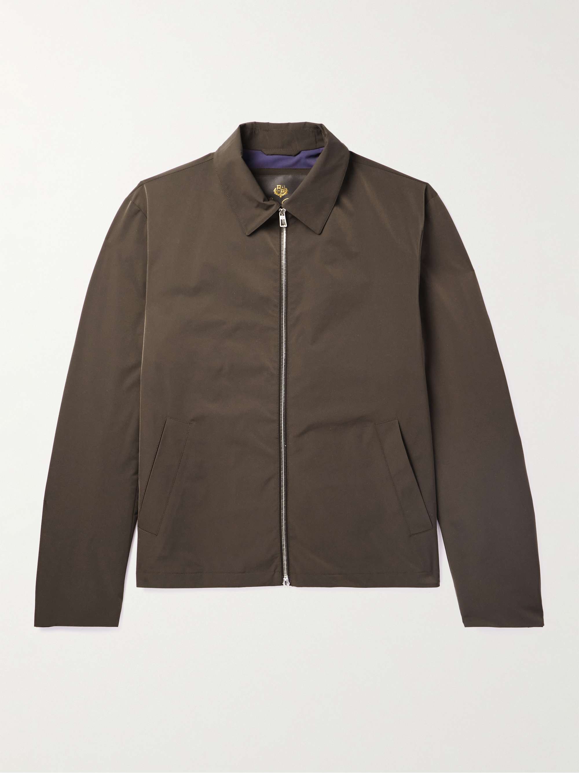 Maurin Leather-Trimmed Tech-Shell Blouson Jacket view