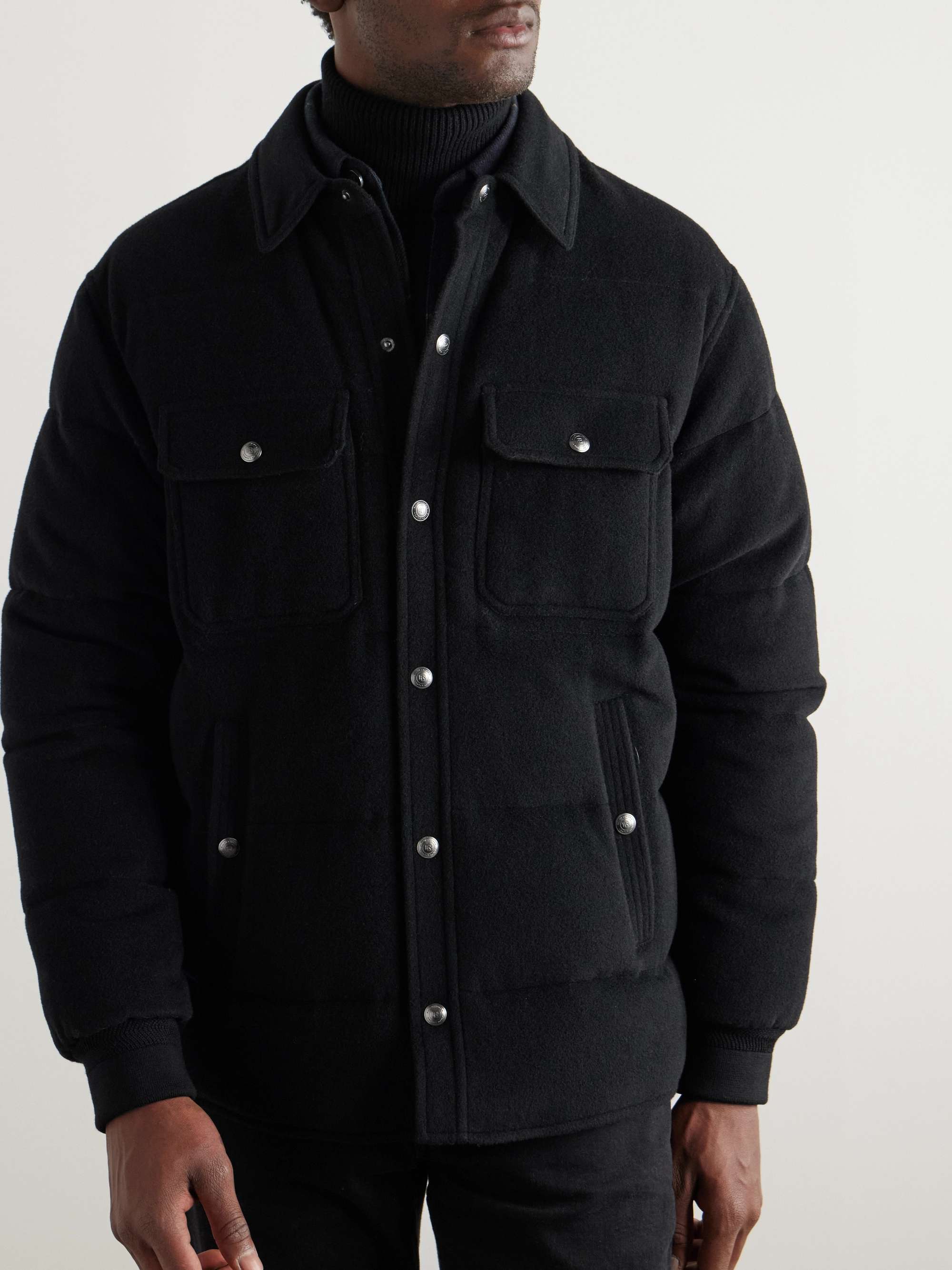 Bennett Quilted Wool-Blend Felt Down Jacket view