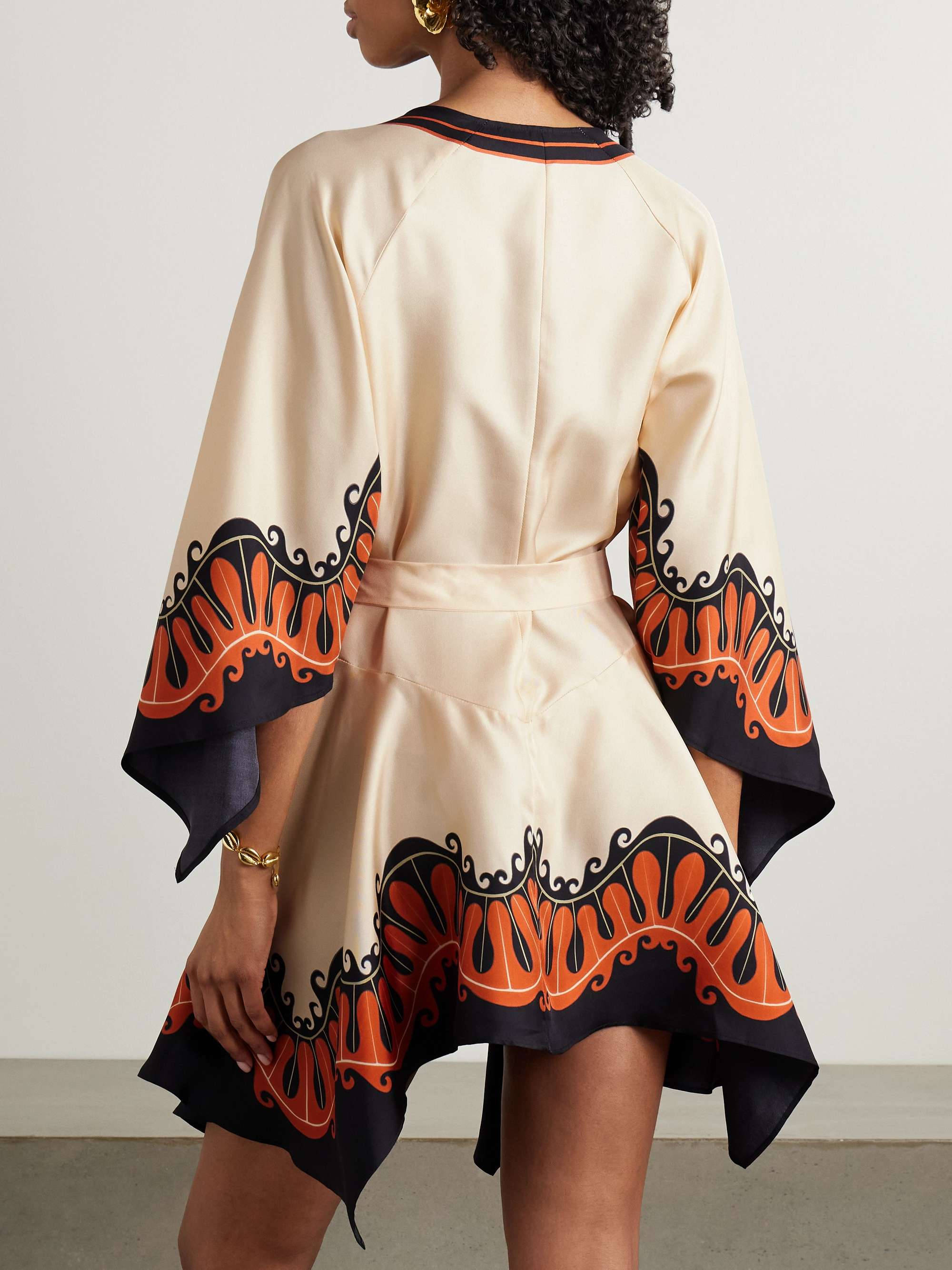 + MOTHER Malibu belted printed silk mini dress view