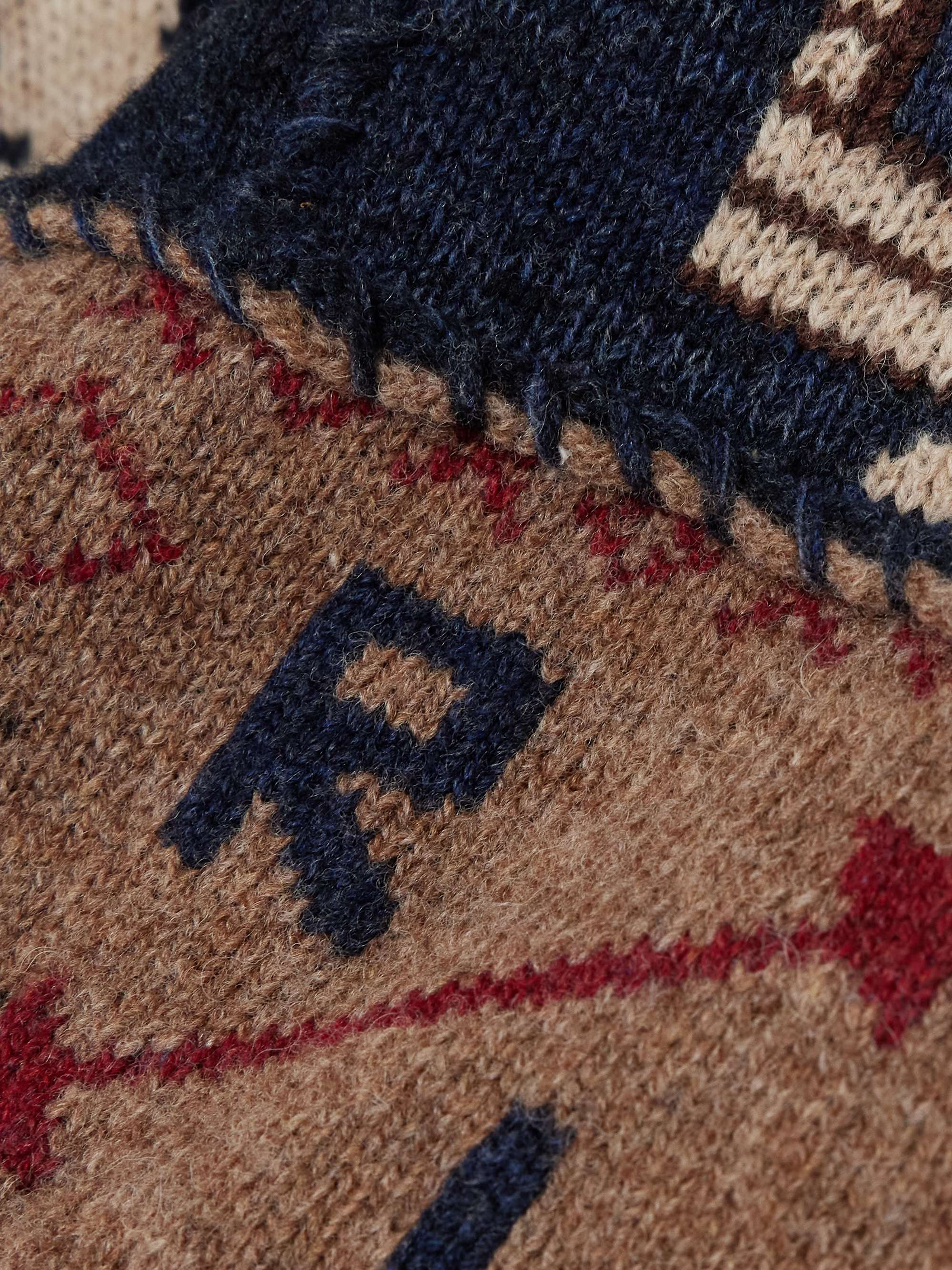 Cropped patchwork wool and cashmere-blend sweater view