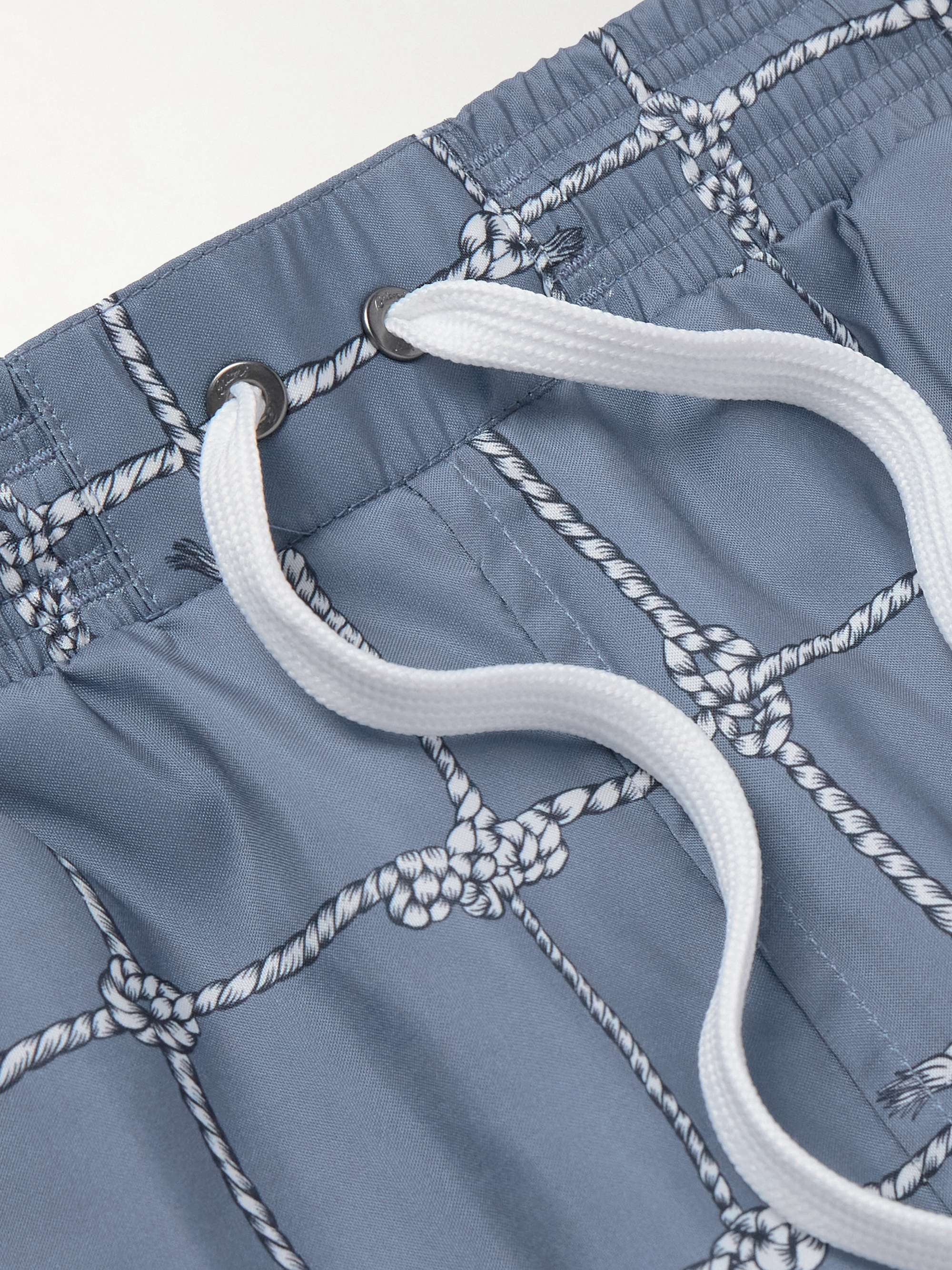 Straight-Leg Long-Length Checked Swim Shorts view