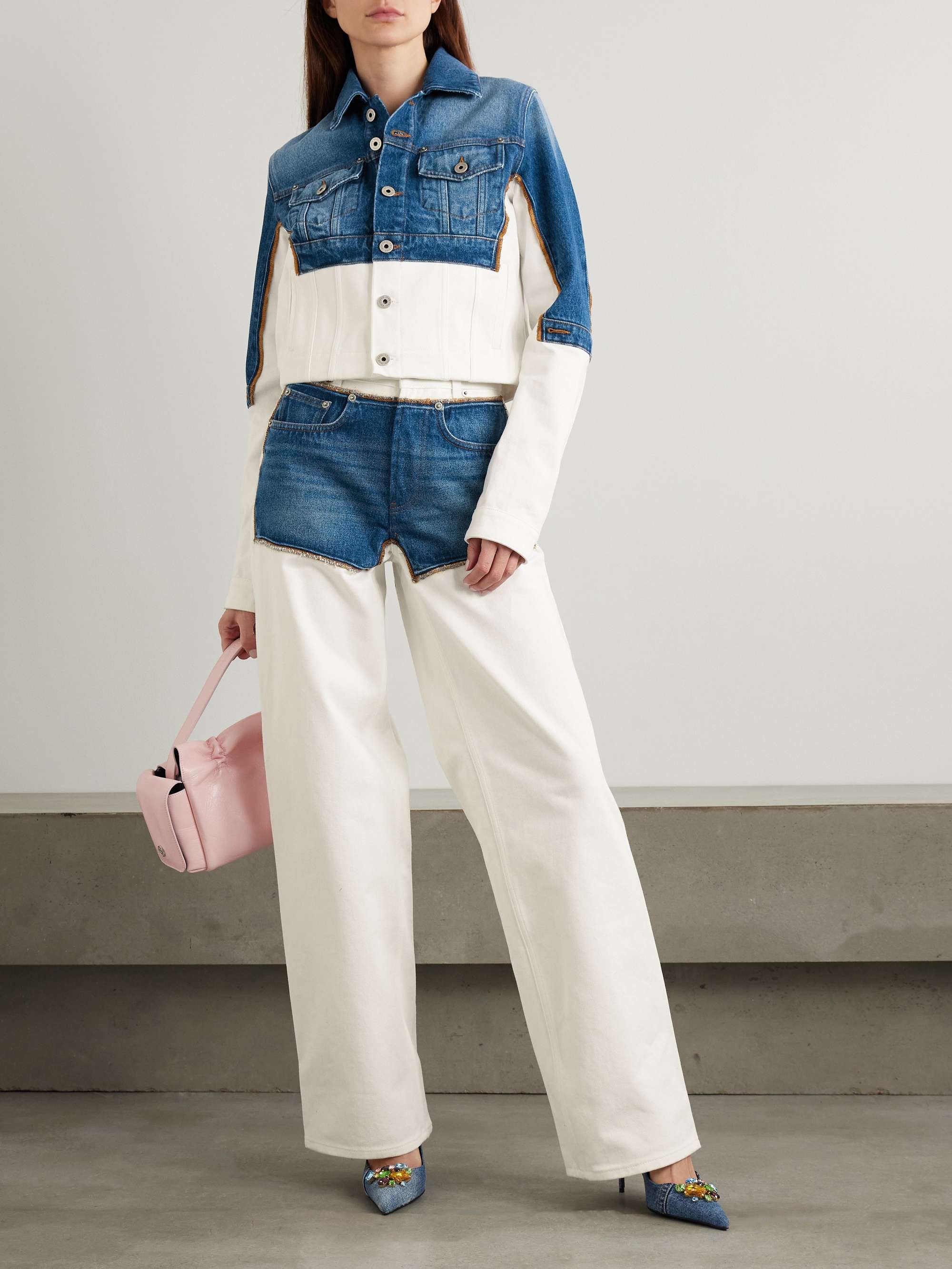 Petit Grand two-tone wide-leg jeans view