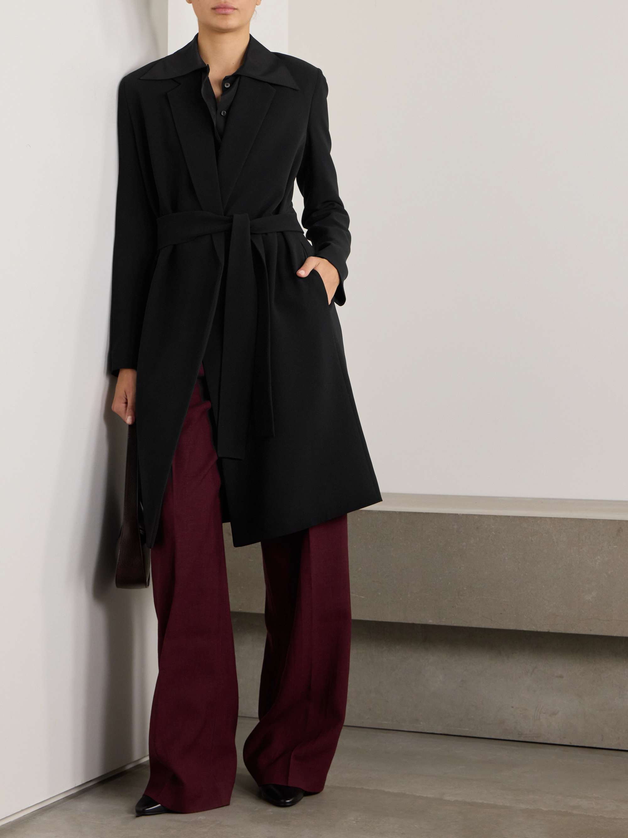 Essentials Harri belted cady coat view