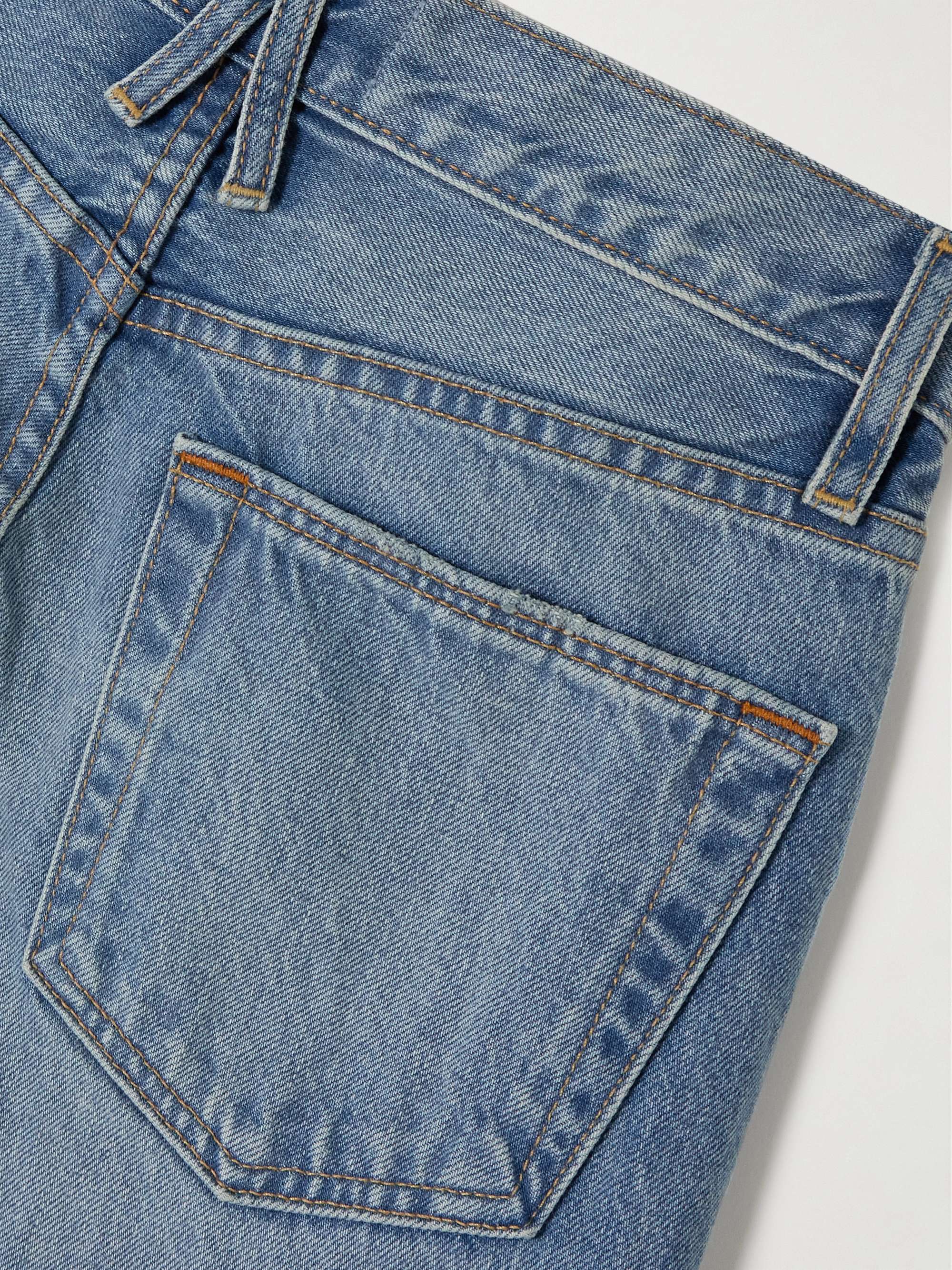 Grace distressed high-rise wide-leg jeans view