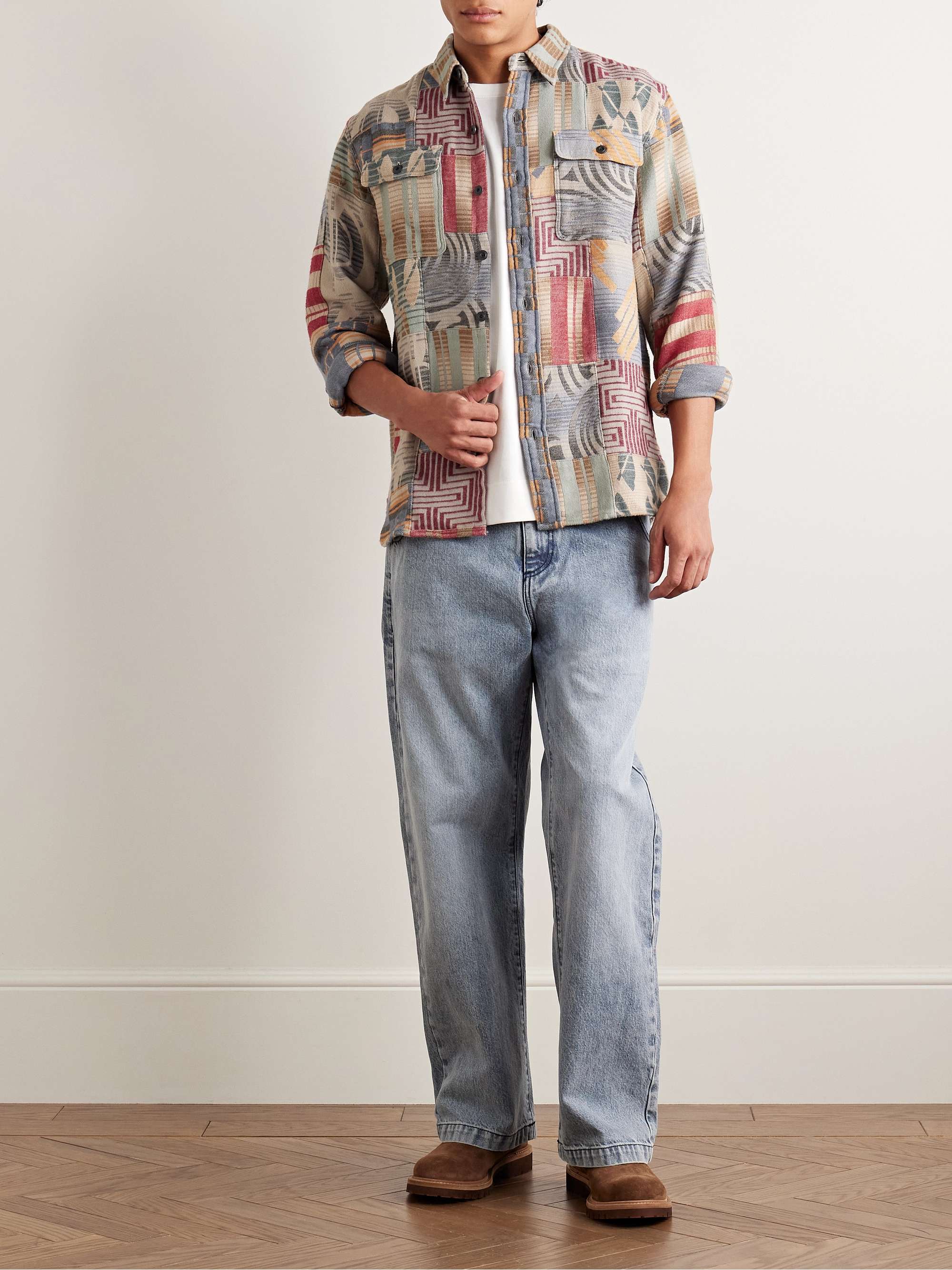 Matlock Patchwork Cotton-Jacquard Shirt view