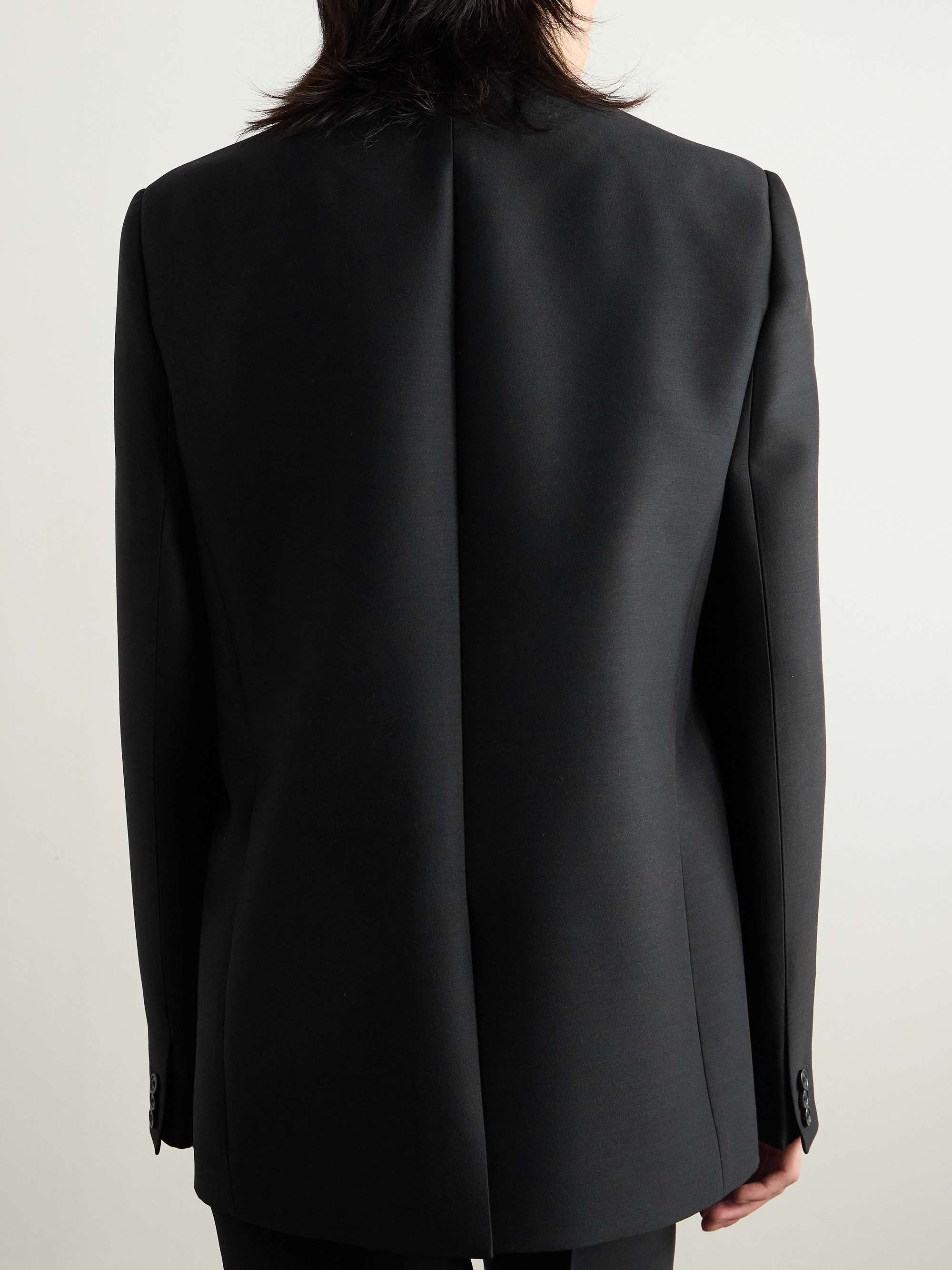 Grain de Poudre Wool and Silk-Blend Blazer view