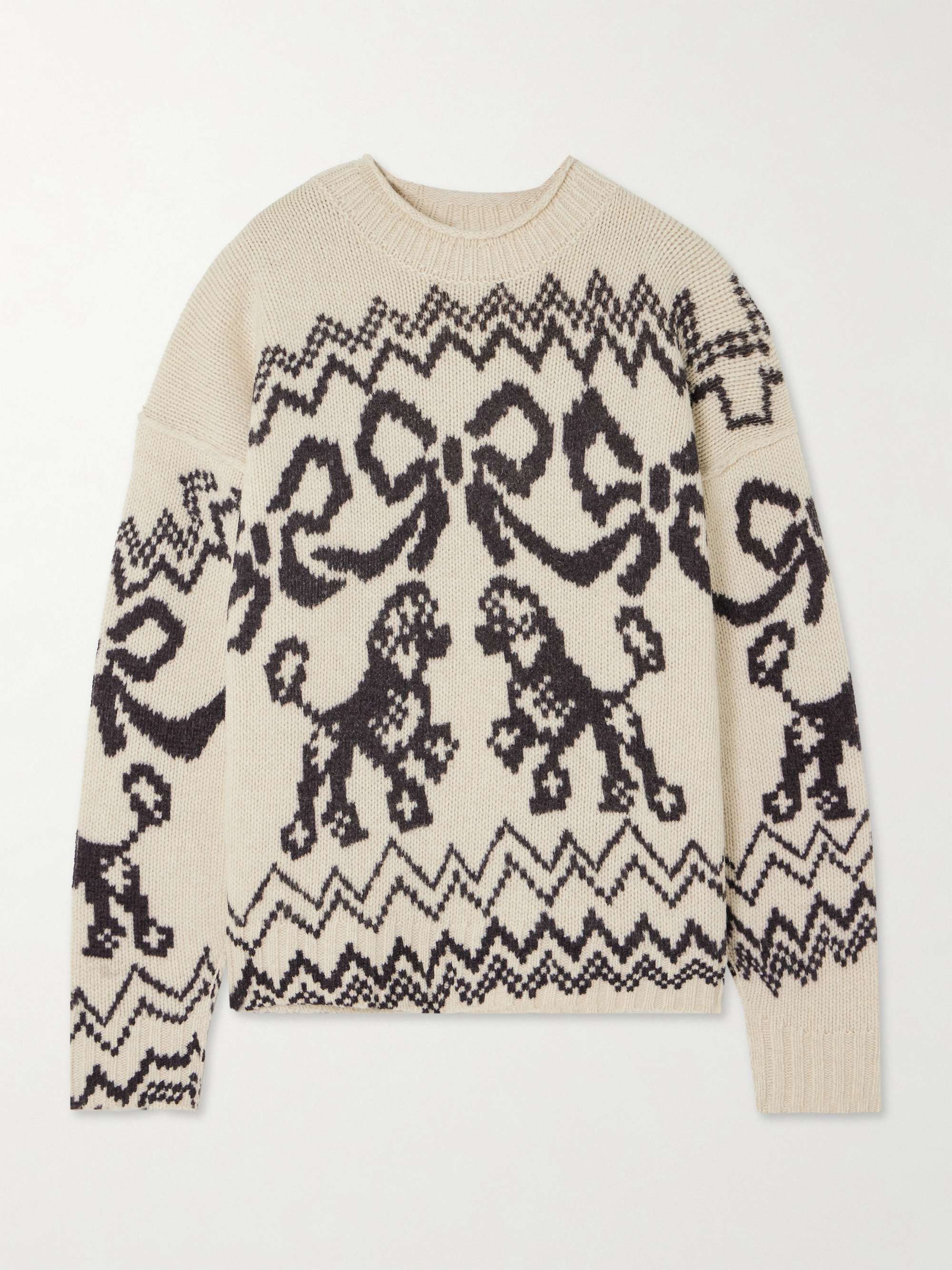 Wool-blend jacquard sweater view
