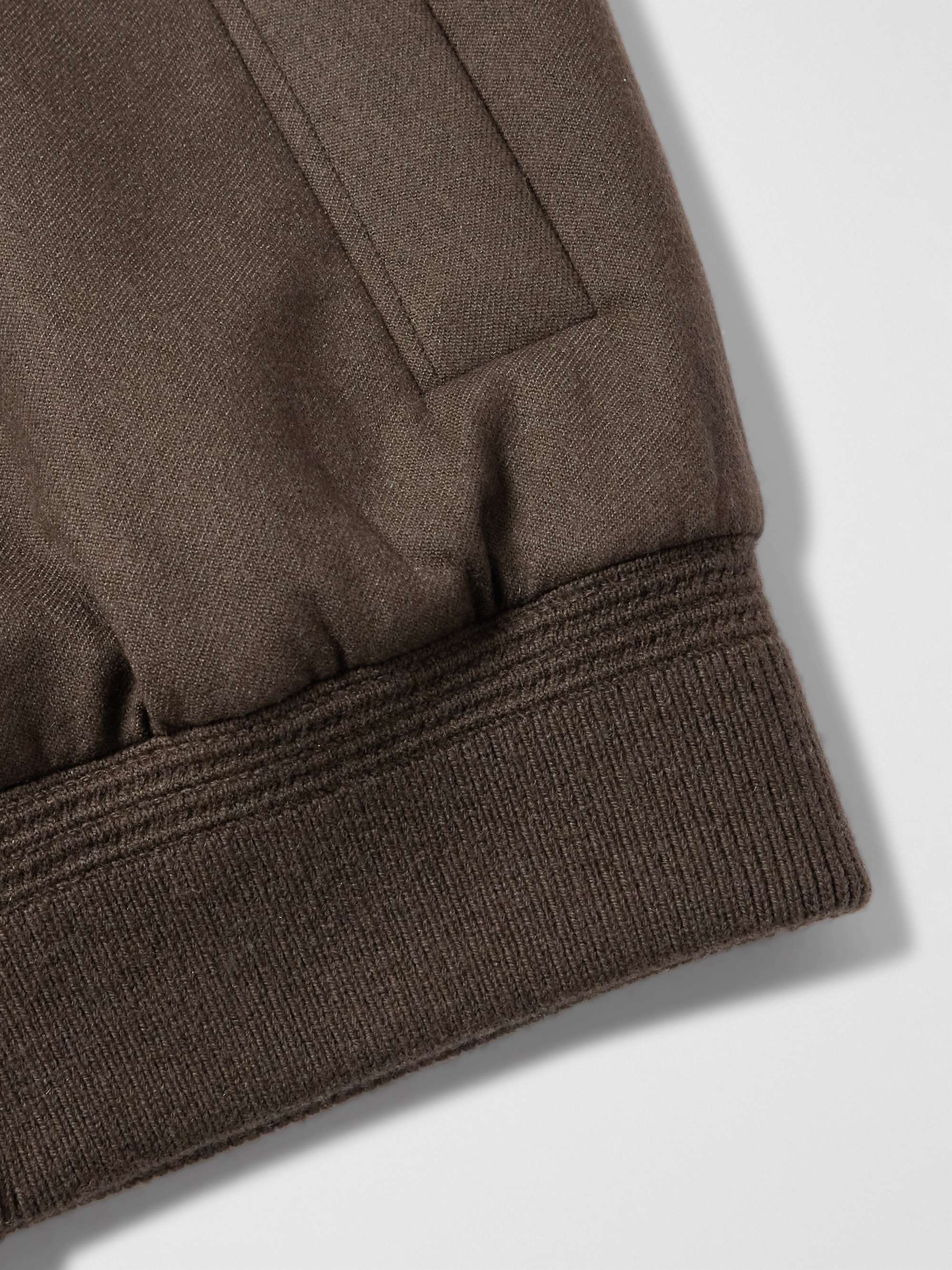 Padded Cashmere-Blend Bomber Jacket view