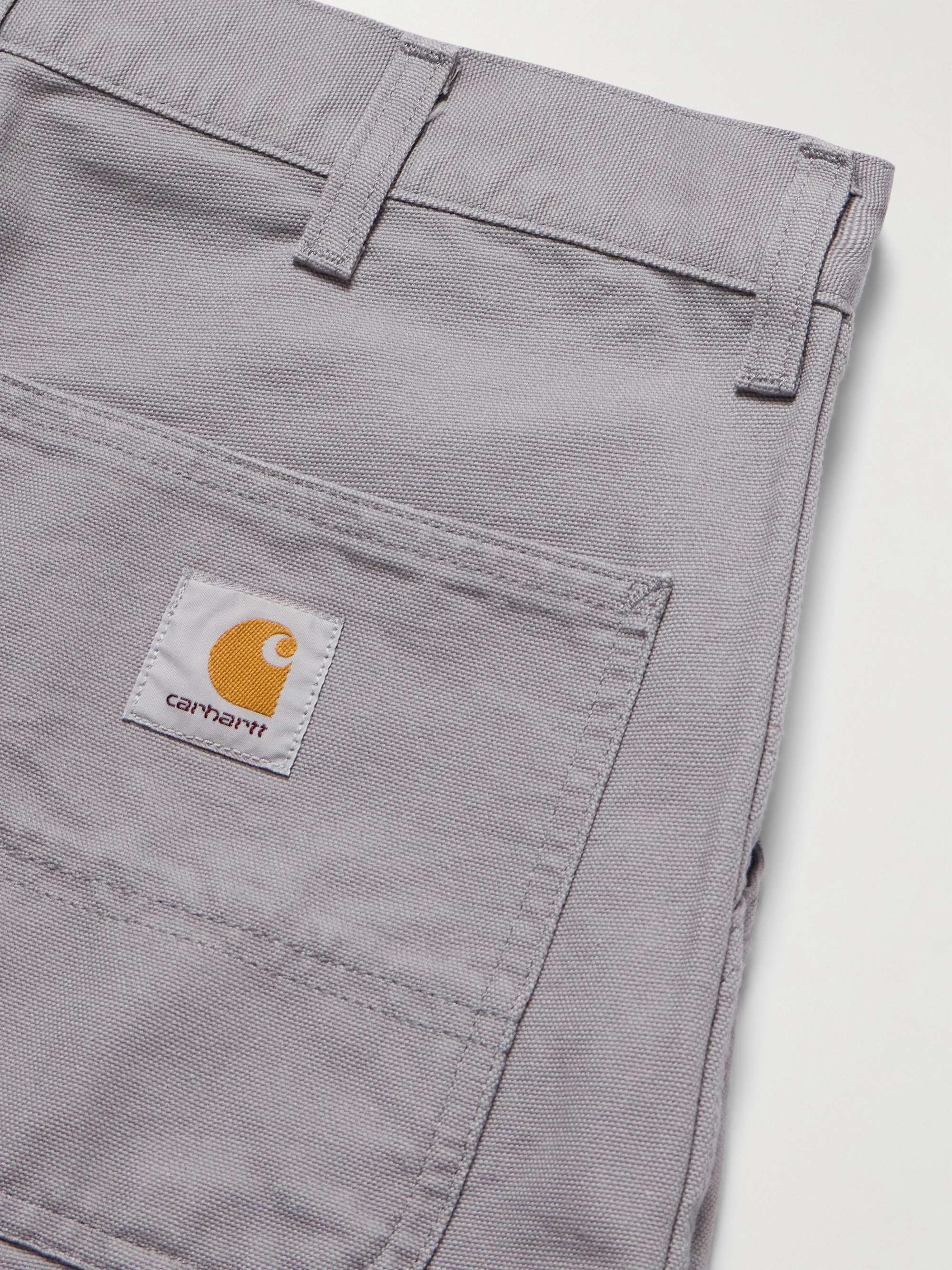 Single Knee Straight-Leg Organic Cotton-Canvas Trousers view
