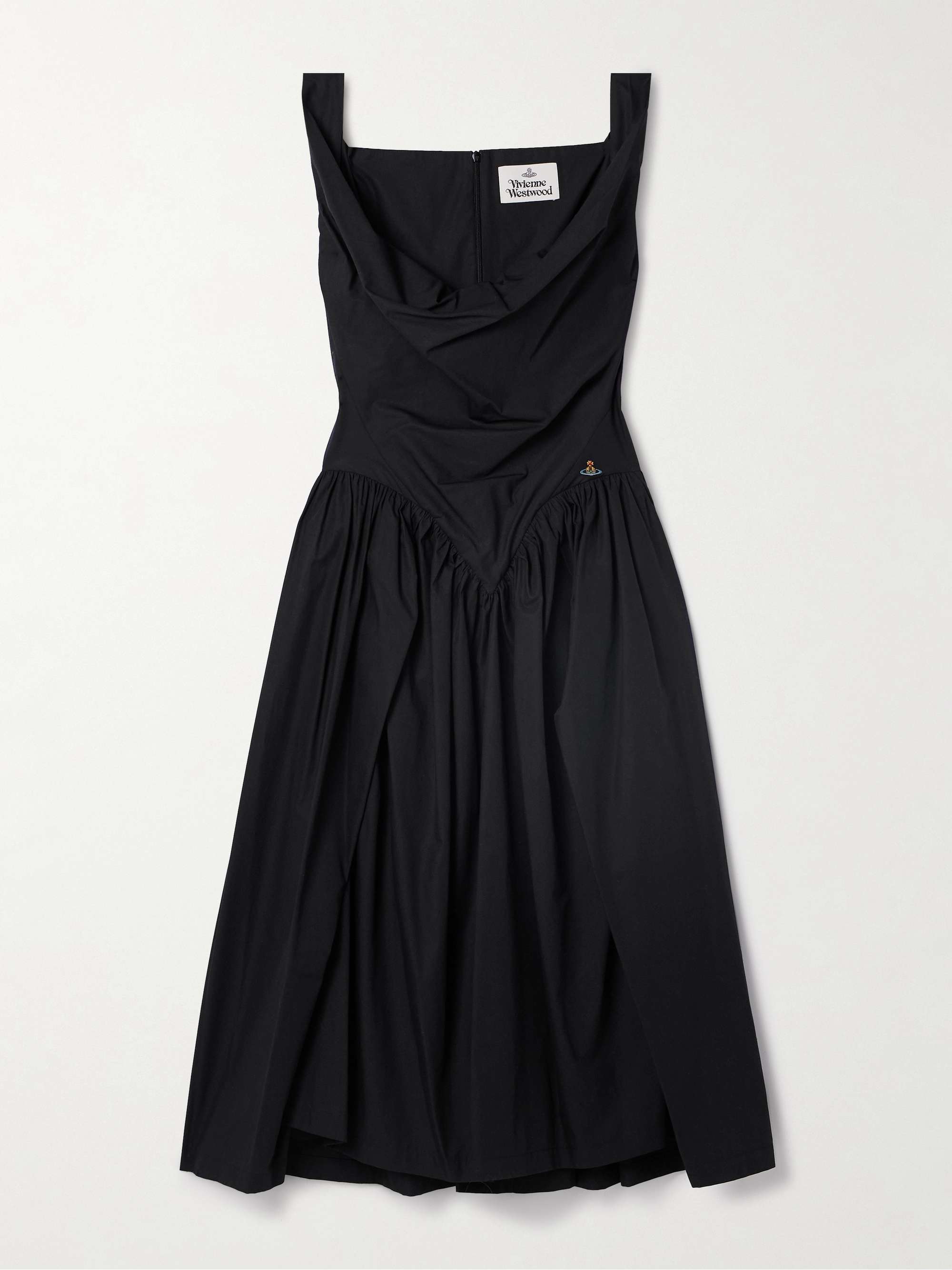 Sunday gathered cotton-poplin midi dress view
