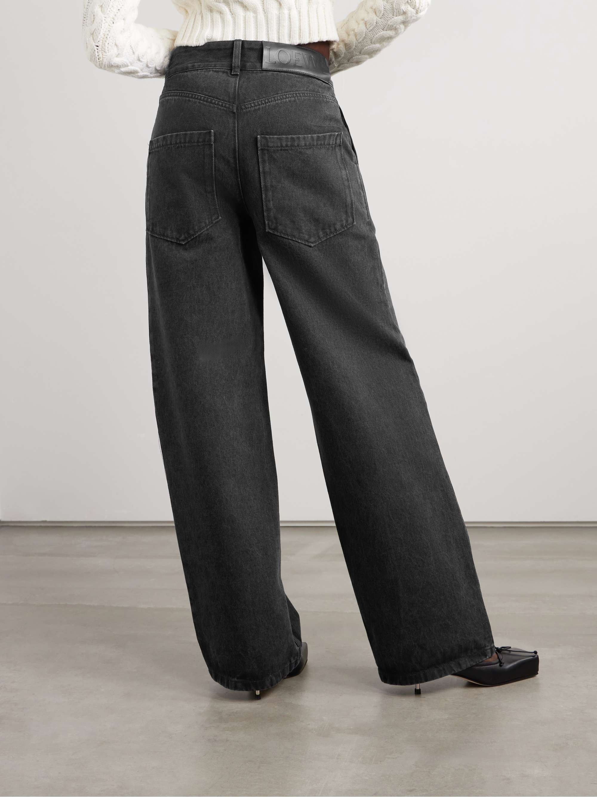 Anagram appliquéd boyfriend jeans view