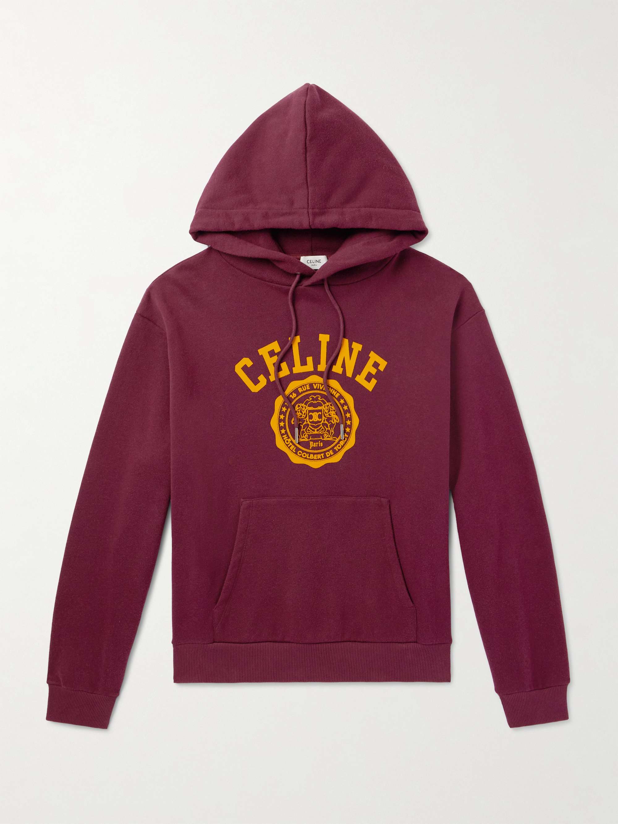 Logo-Flocked Cotton-Jersey Hoodie view