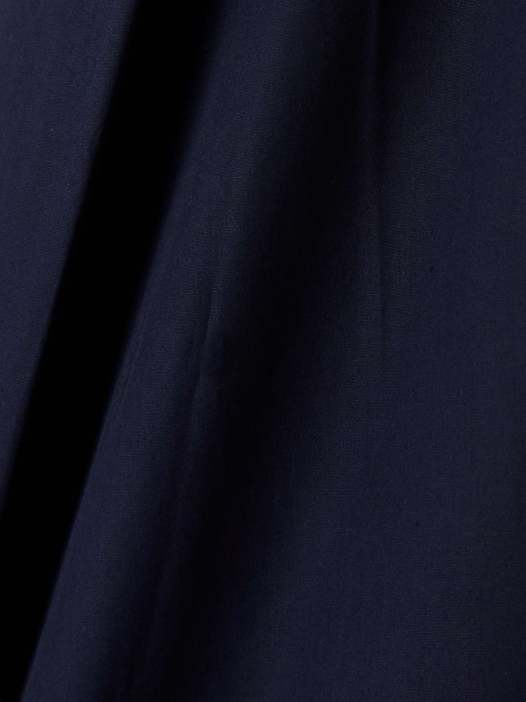 Belted cotton-blend poplin midi shirt dress view
