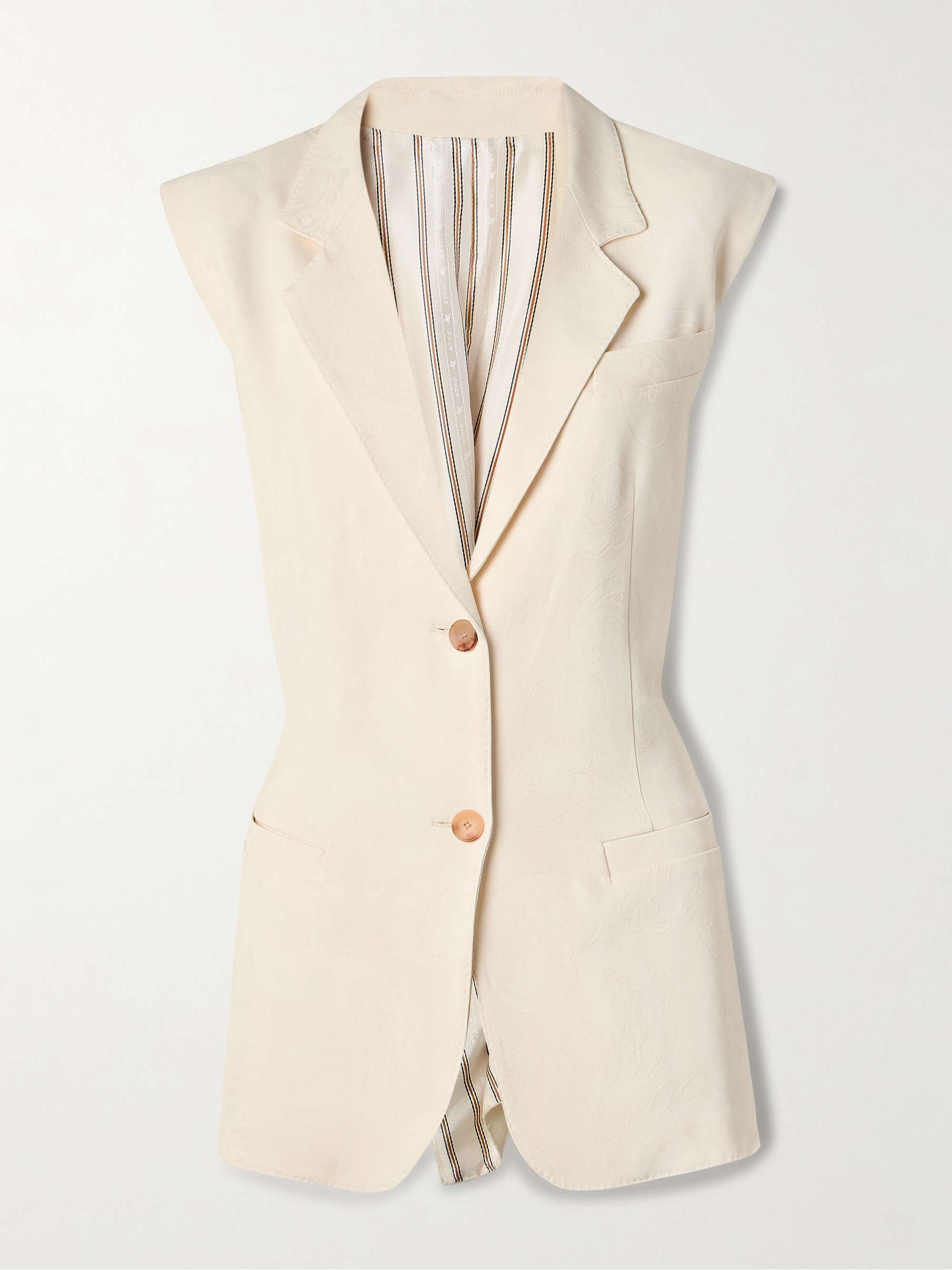 Floral-jacquard vest view