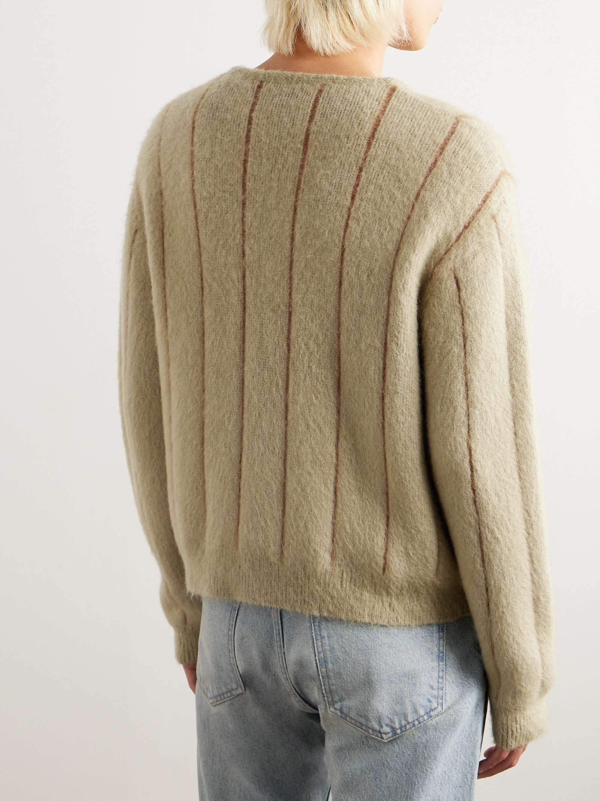 Striped Mohair-Blend Cardigan view