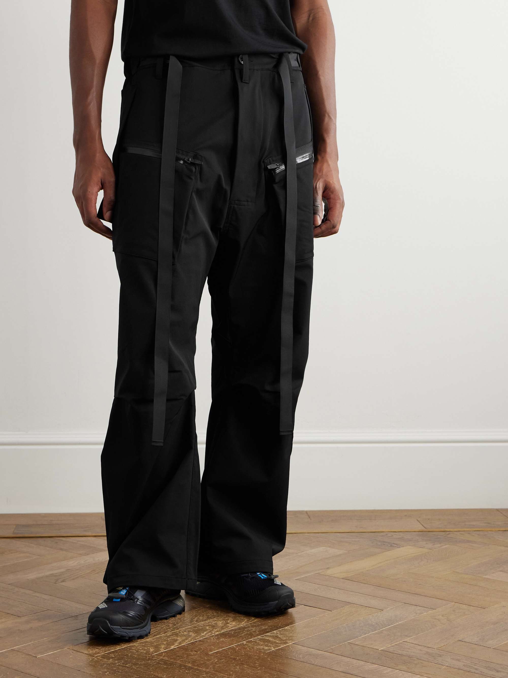 Straight-Leg Webbing-Trimmed Schoeller® Dryskin™ Cargo Trousers view