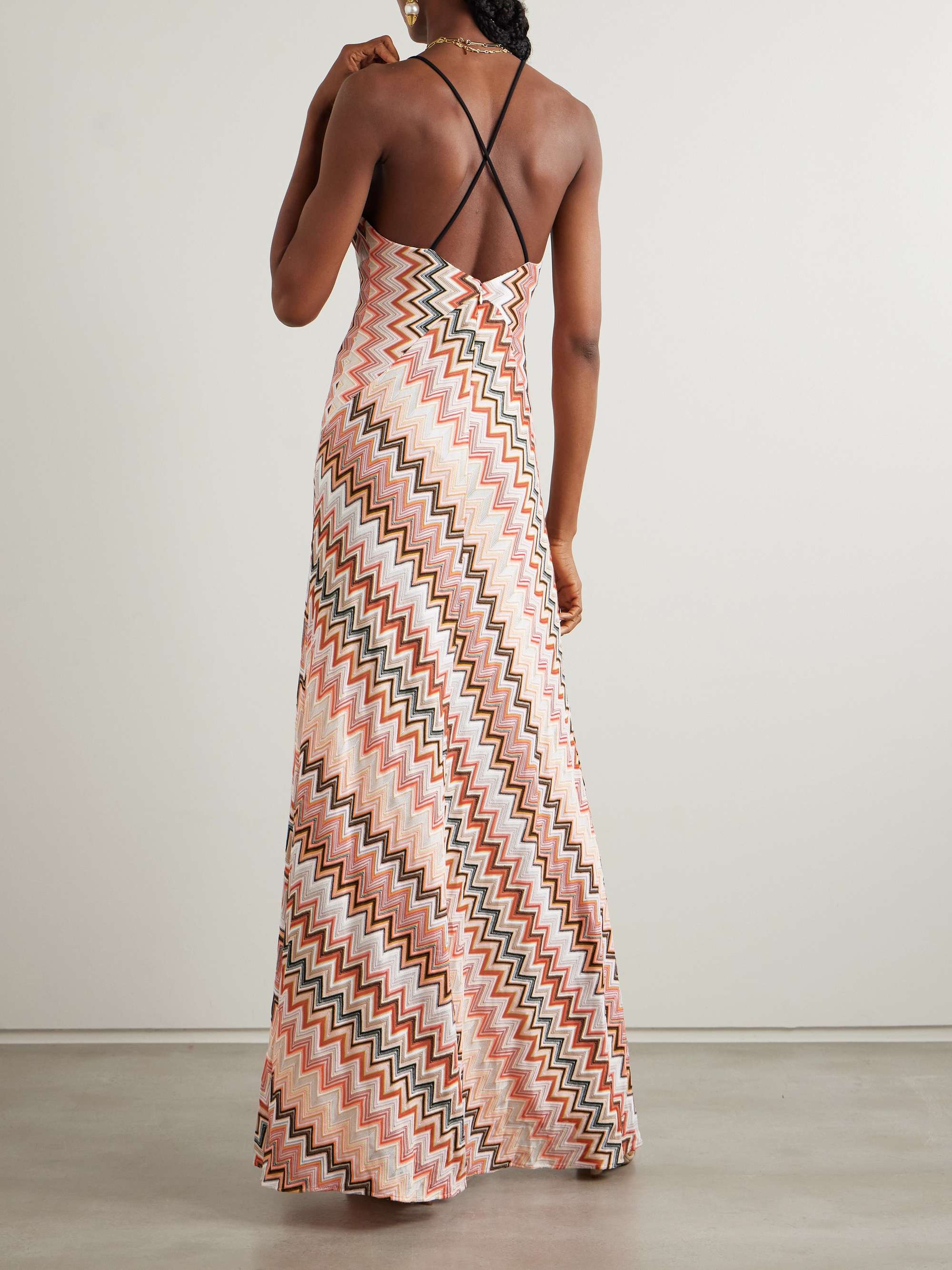 Crochet-knit cotton-blend maxi dress view