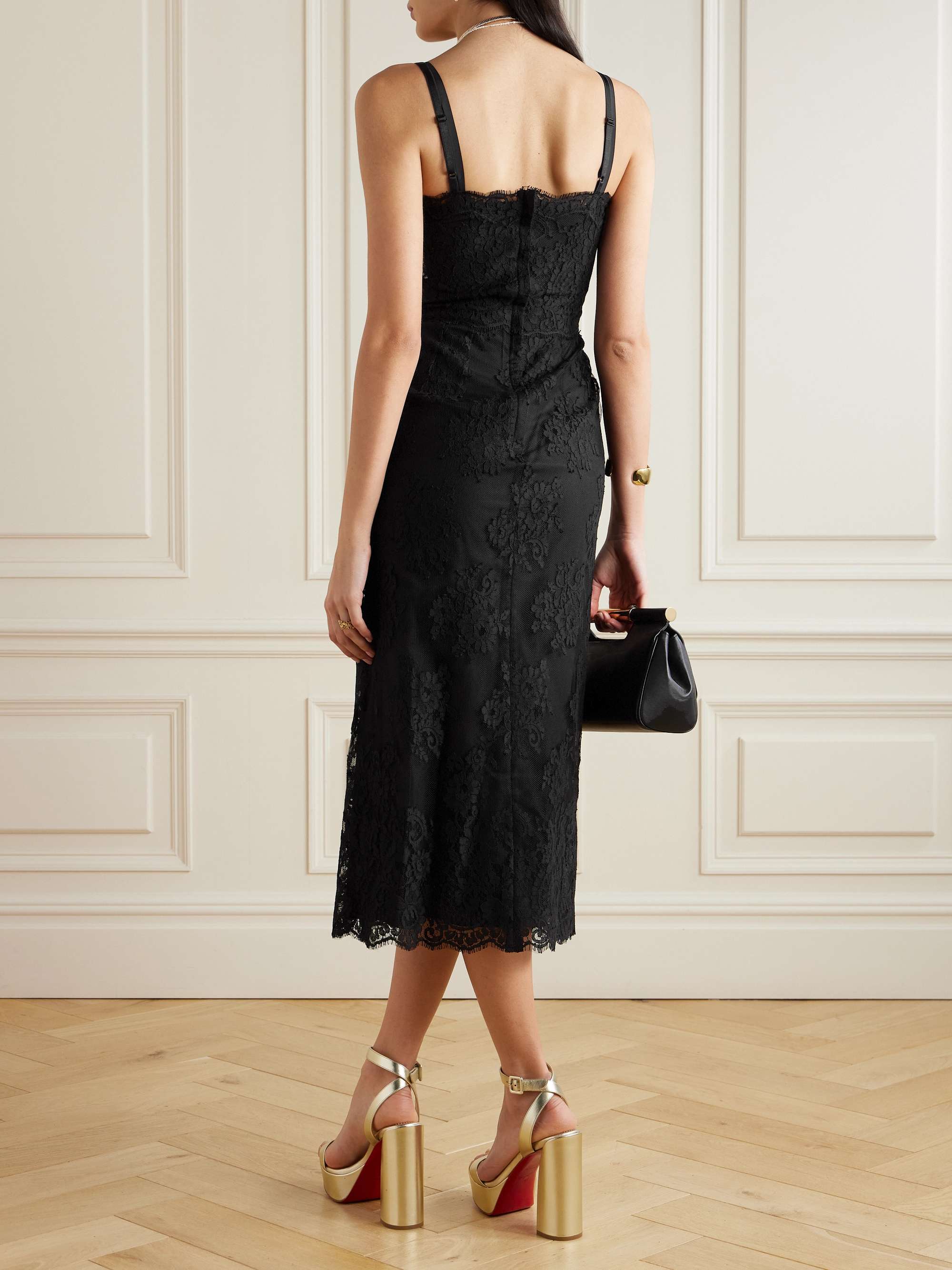 Chantilly lace midi dress view