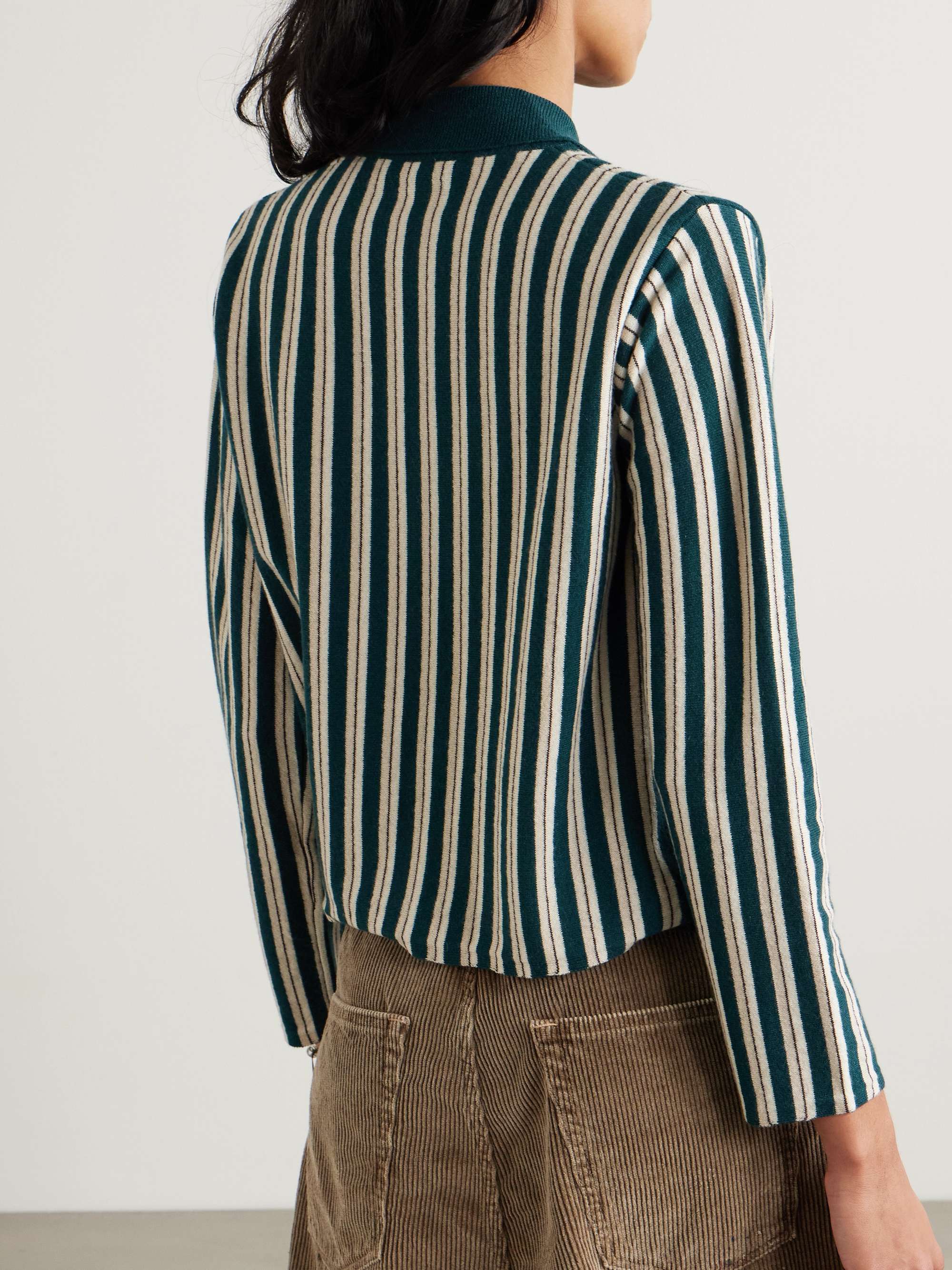 Hogan striped wool and cashmere-blend cardigan view