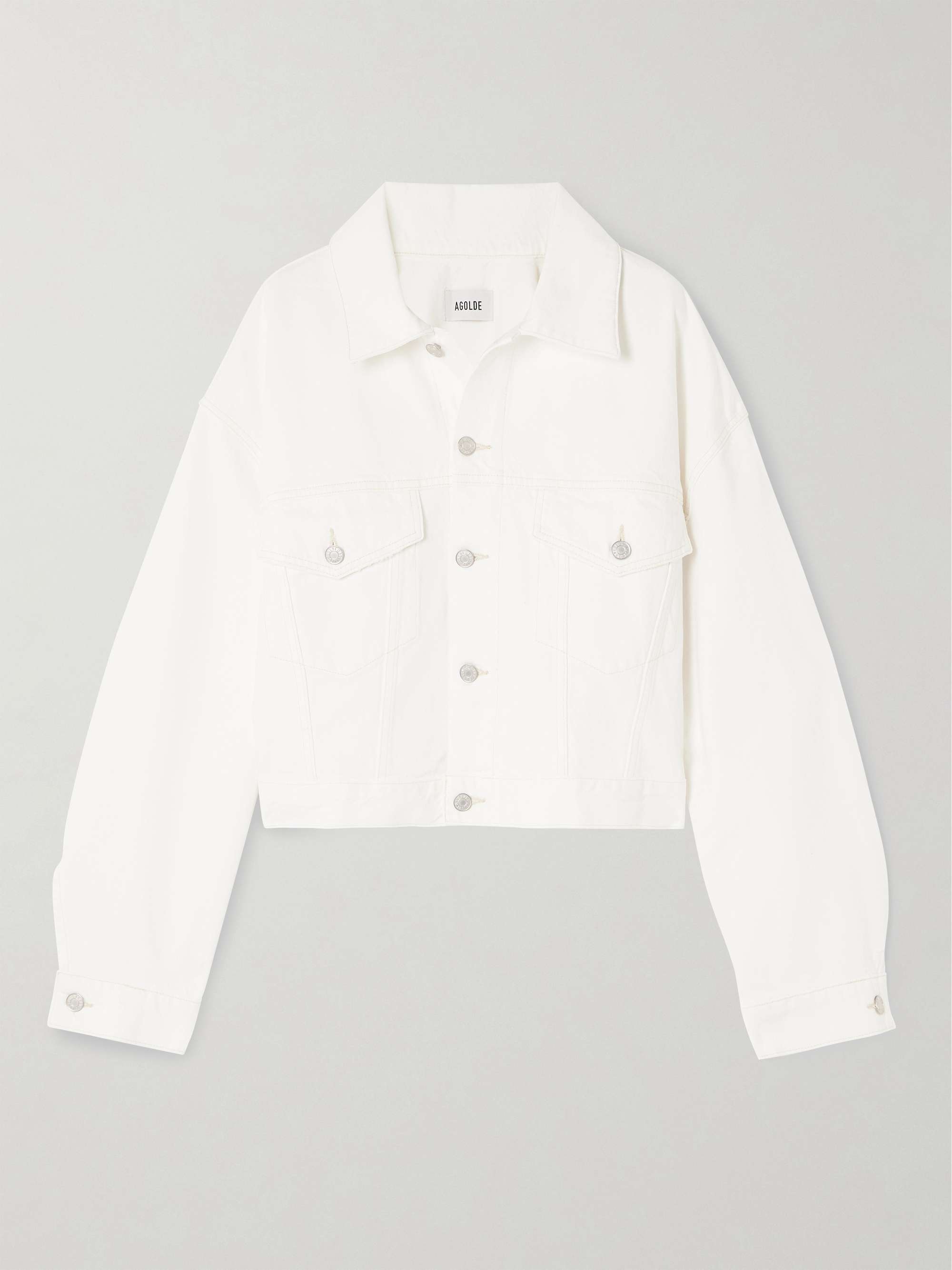 Palmer cropped recycled-denim jacket view