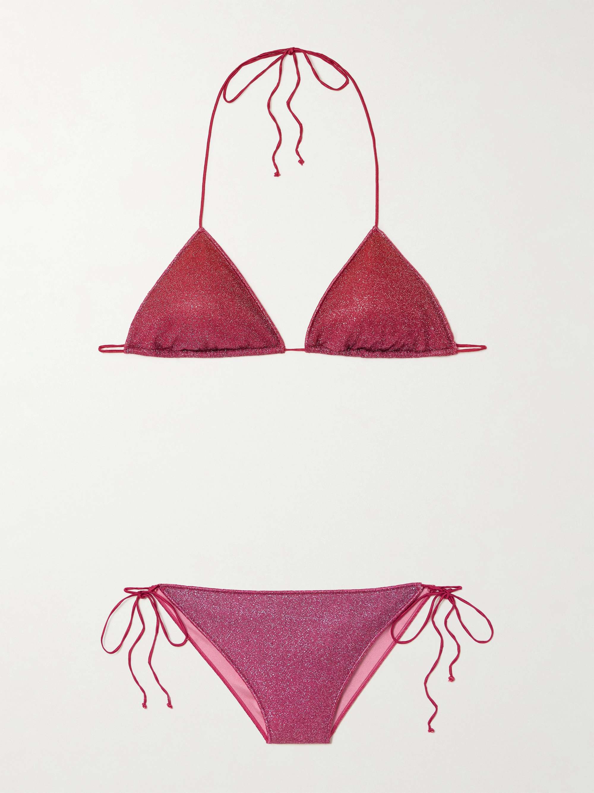 Lumière metallic triangle bikini view