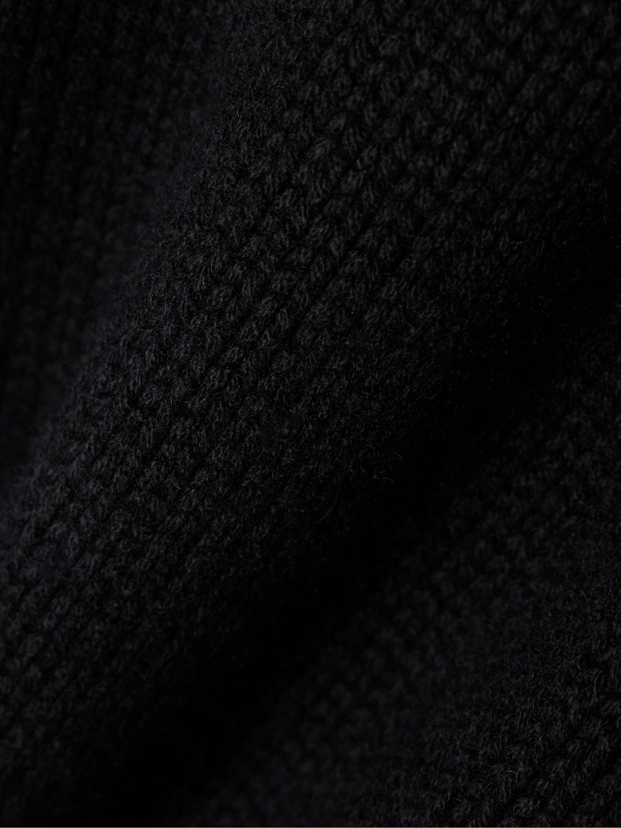 Oversized cutout ribbed cashmere turtleneck sweater view