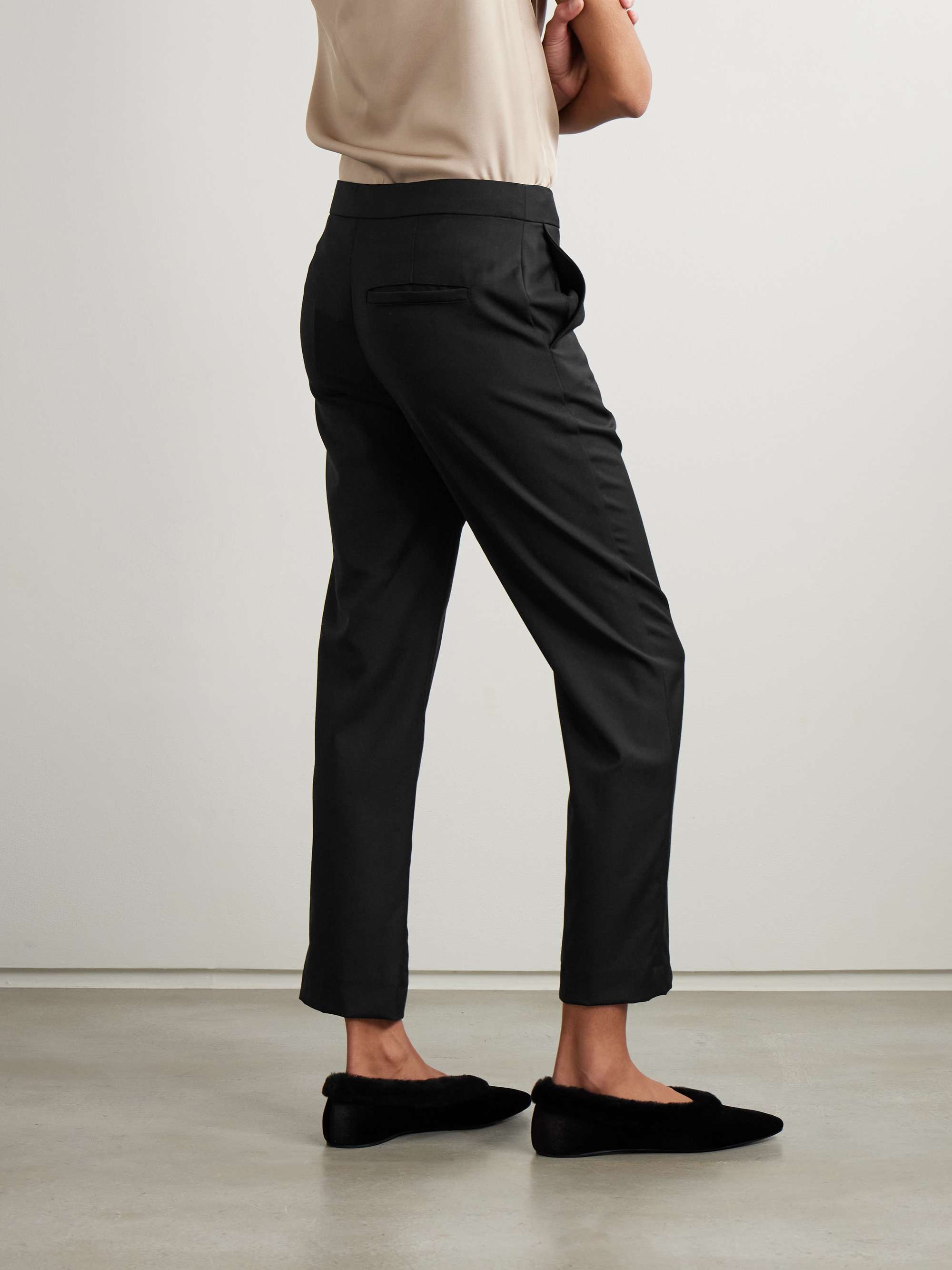 Sofe cropped wool-twill straight-leg pants view