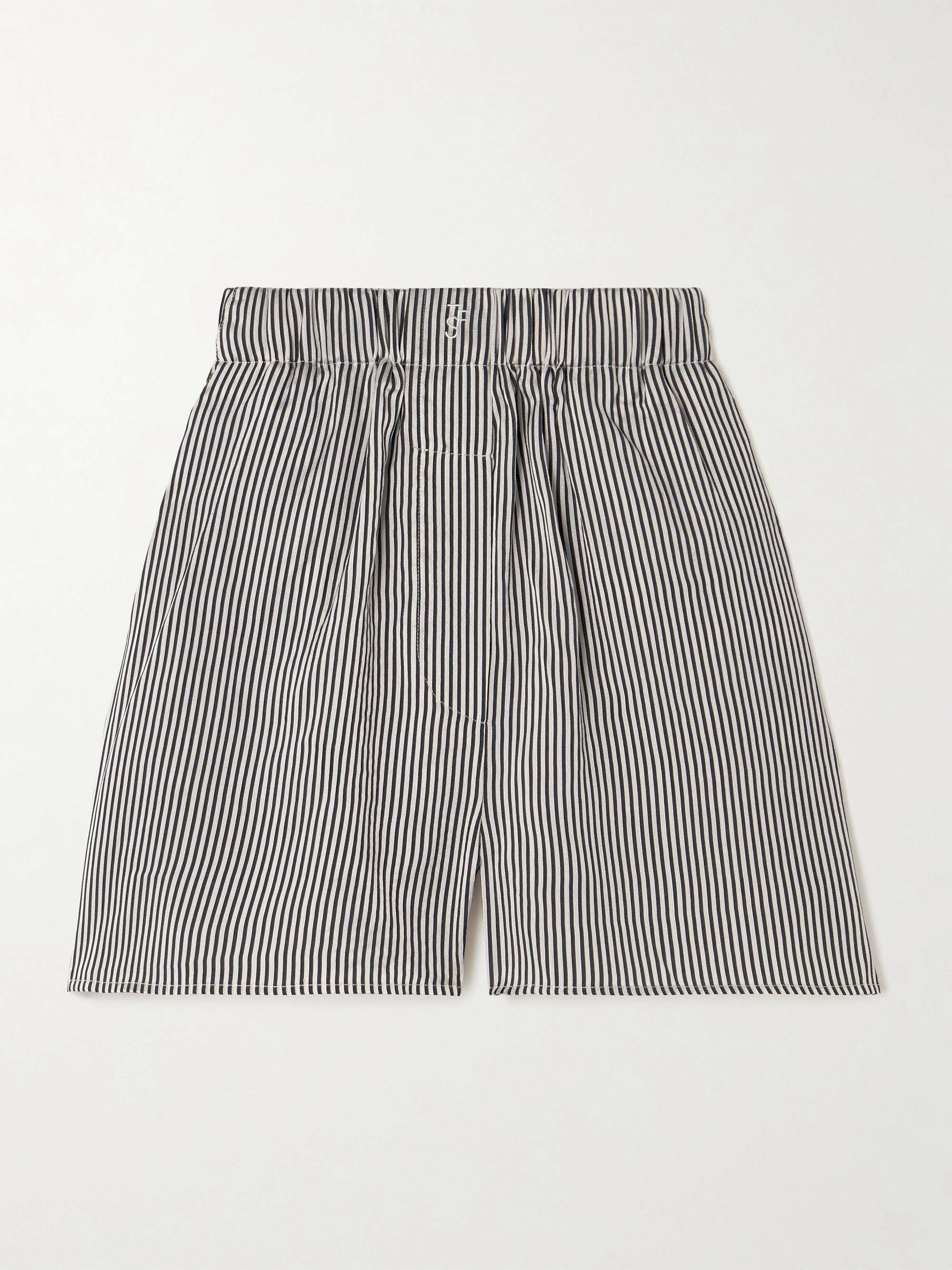 Lui embroidered striped woven shorts view