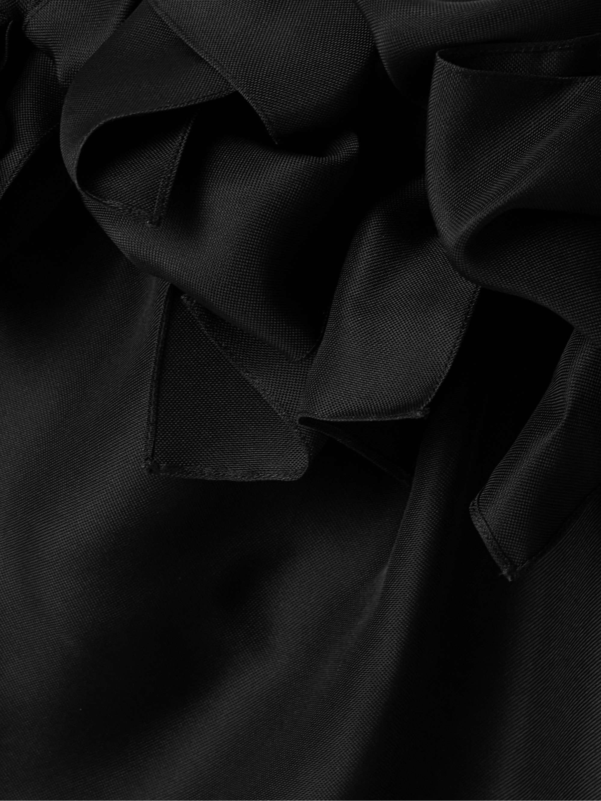 Off-the-shoulder bow-detailed silk blouse view