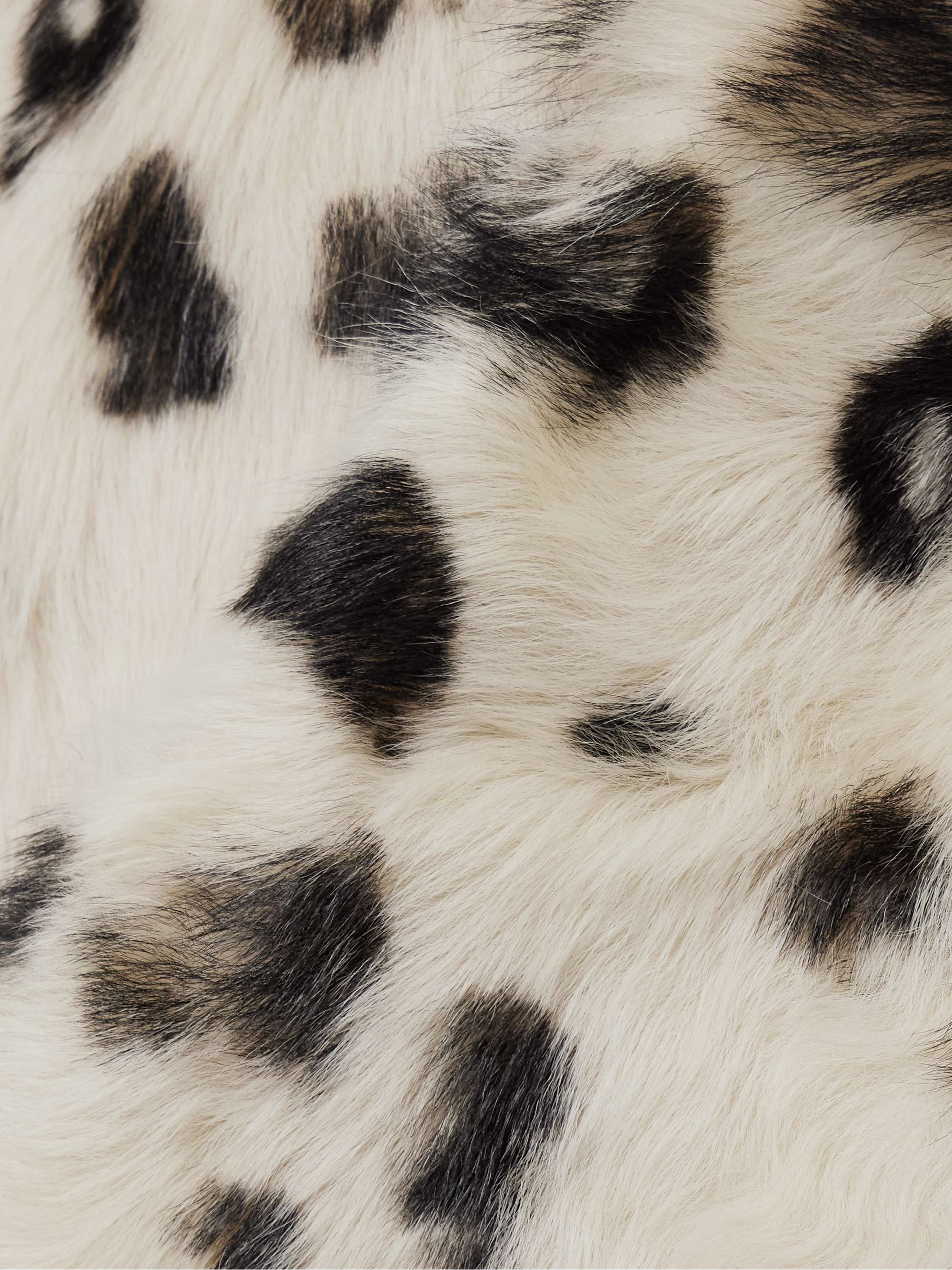 Dot printed shearling coat view