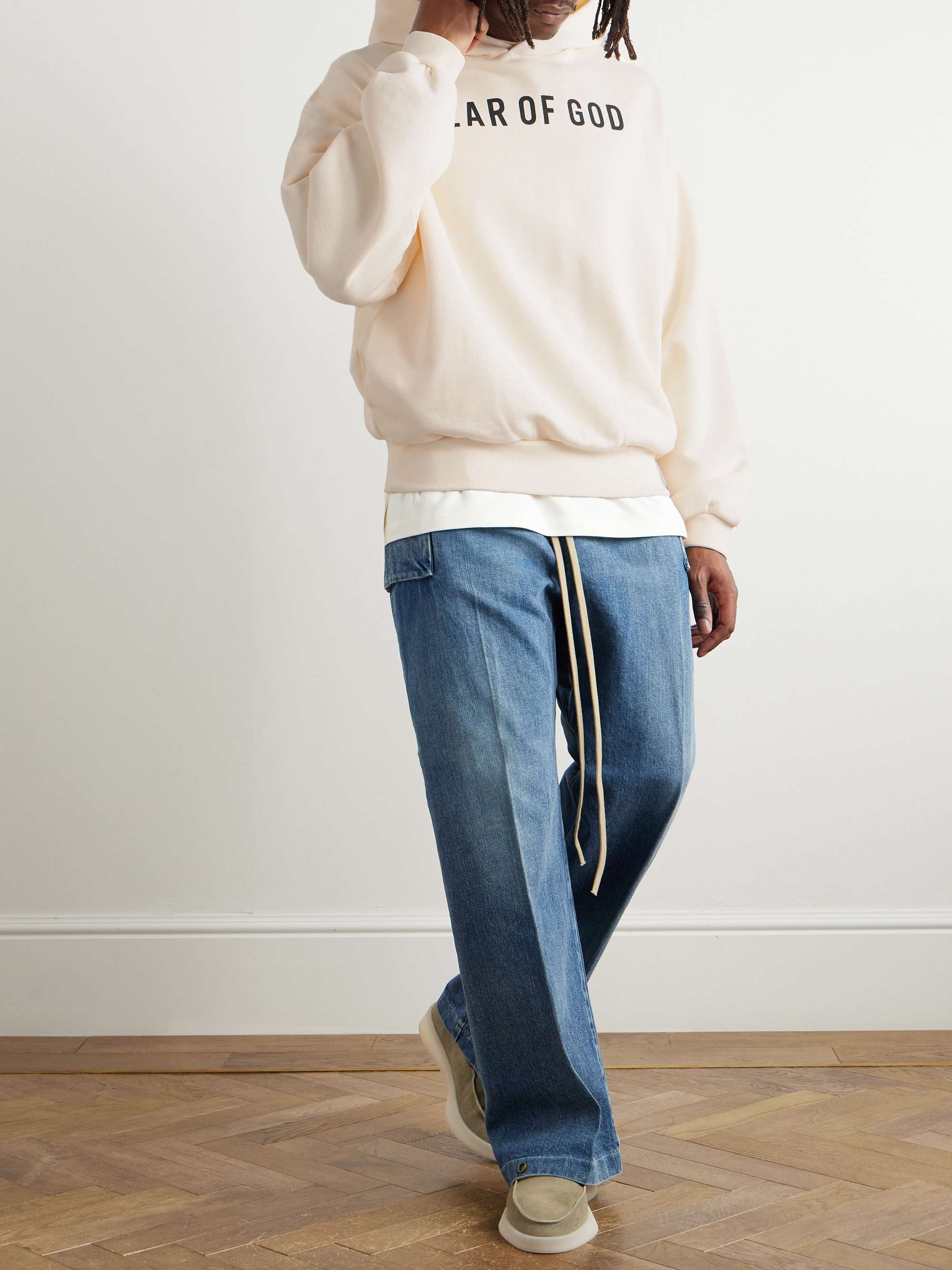 Printed Cotton-Jersey Hoodie view